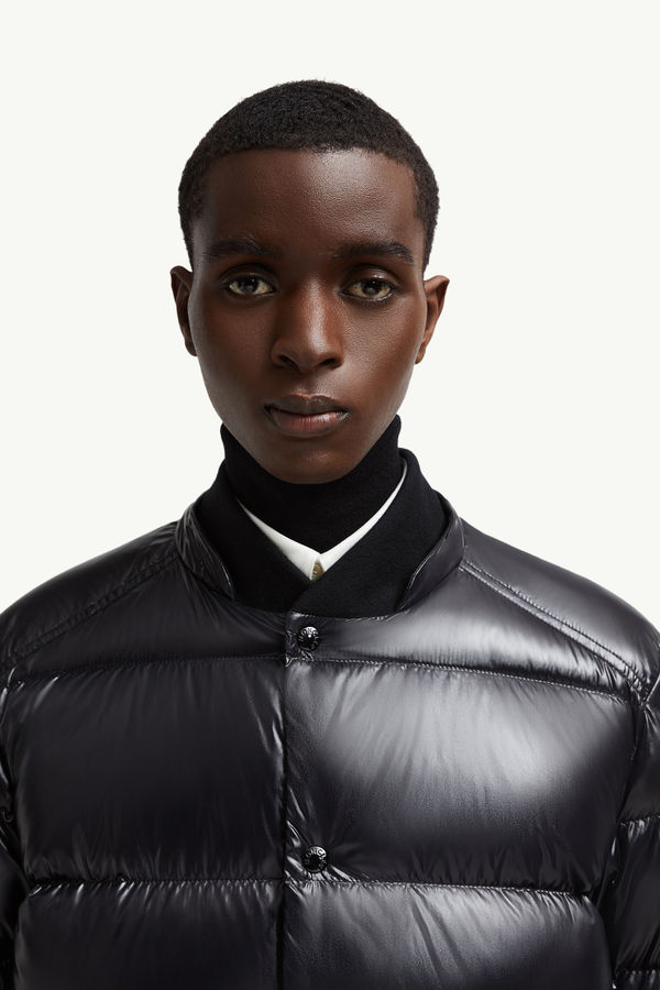 Maljasset Hooded Short Down Jacket Men Black Moncler 3