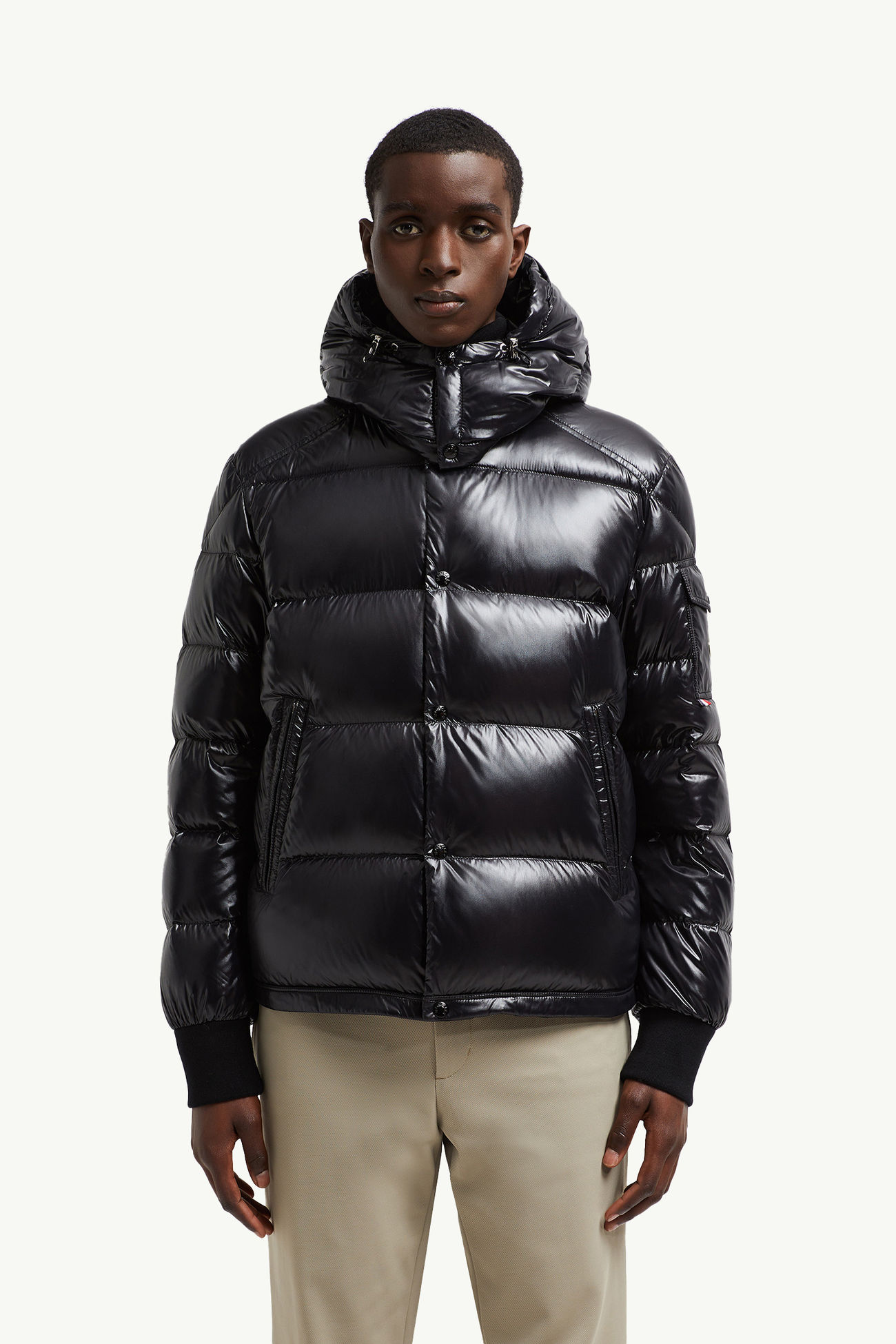 Doudoune courte à capuche Maljasset Hommes Noir Moncler 5