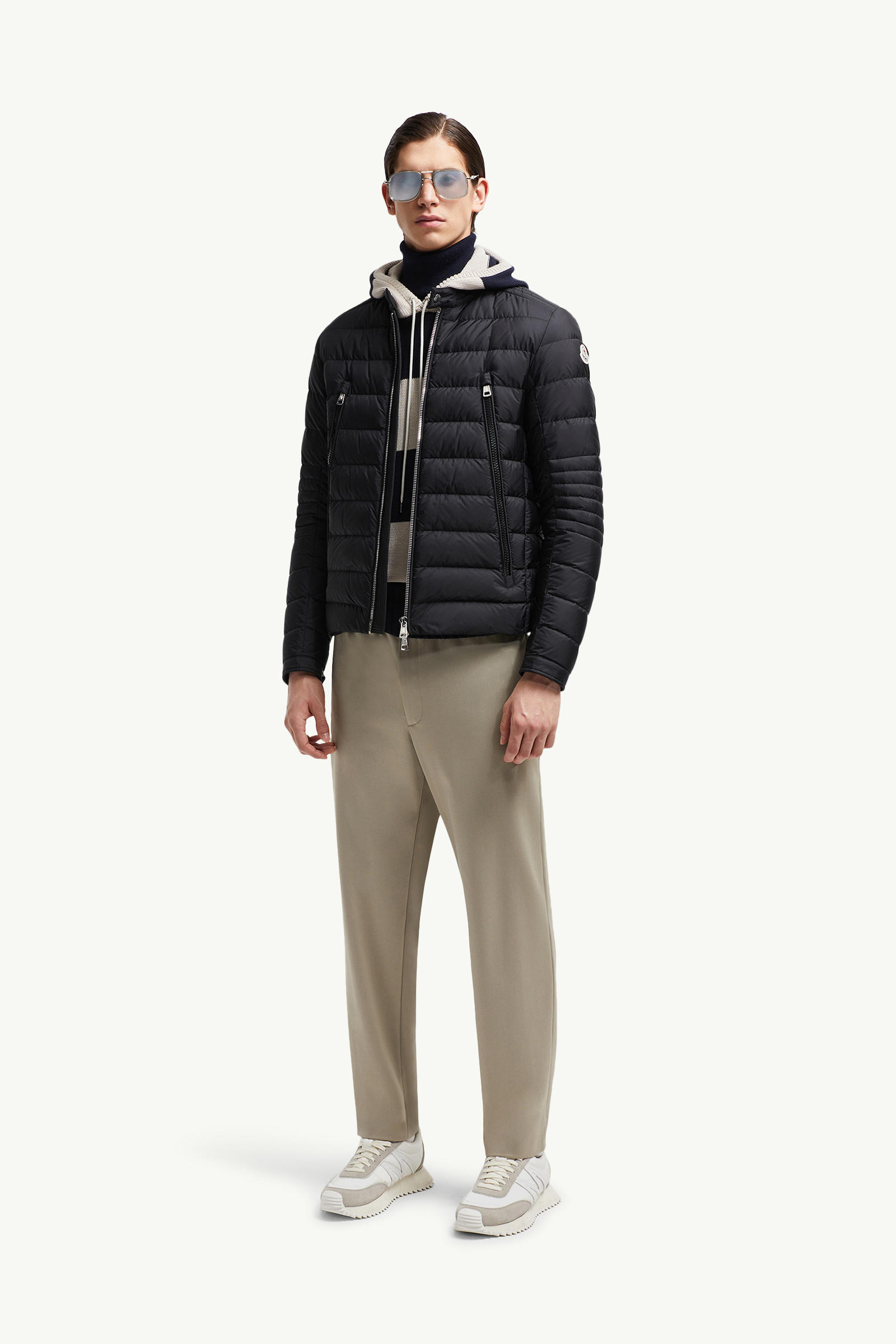 Amiot Down Biker Jacket Men Black Moncler 0
