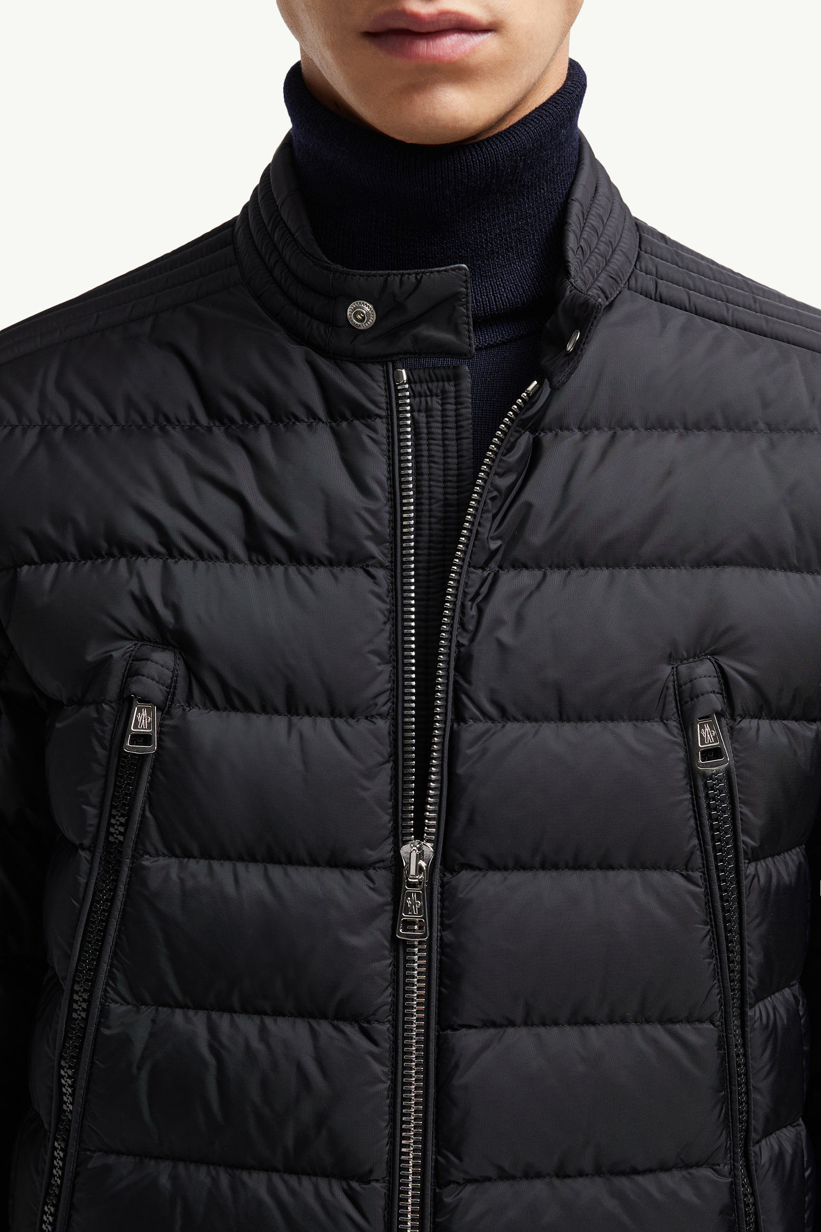 Amiot Biker-Daunenjacke Herren Schwarz Moncler 6