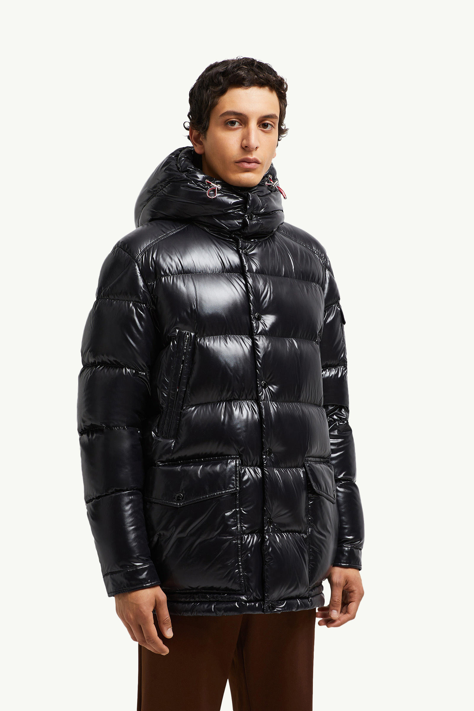 Chiablese Hooded Short Down Jacket Men Black Moncler 3