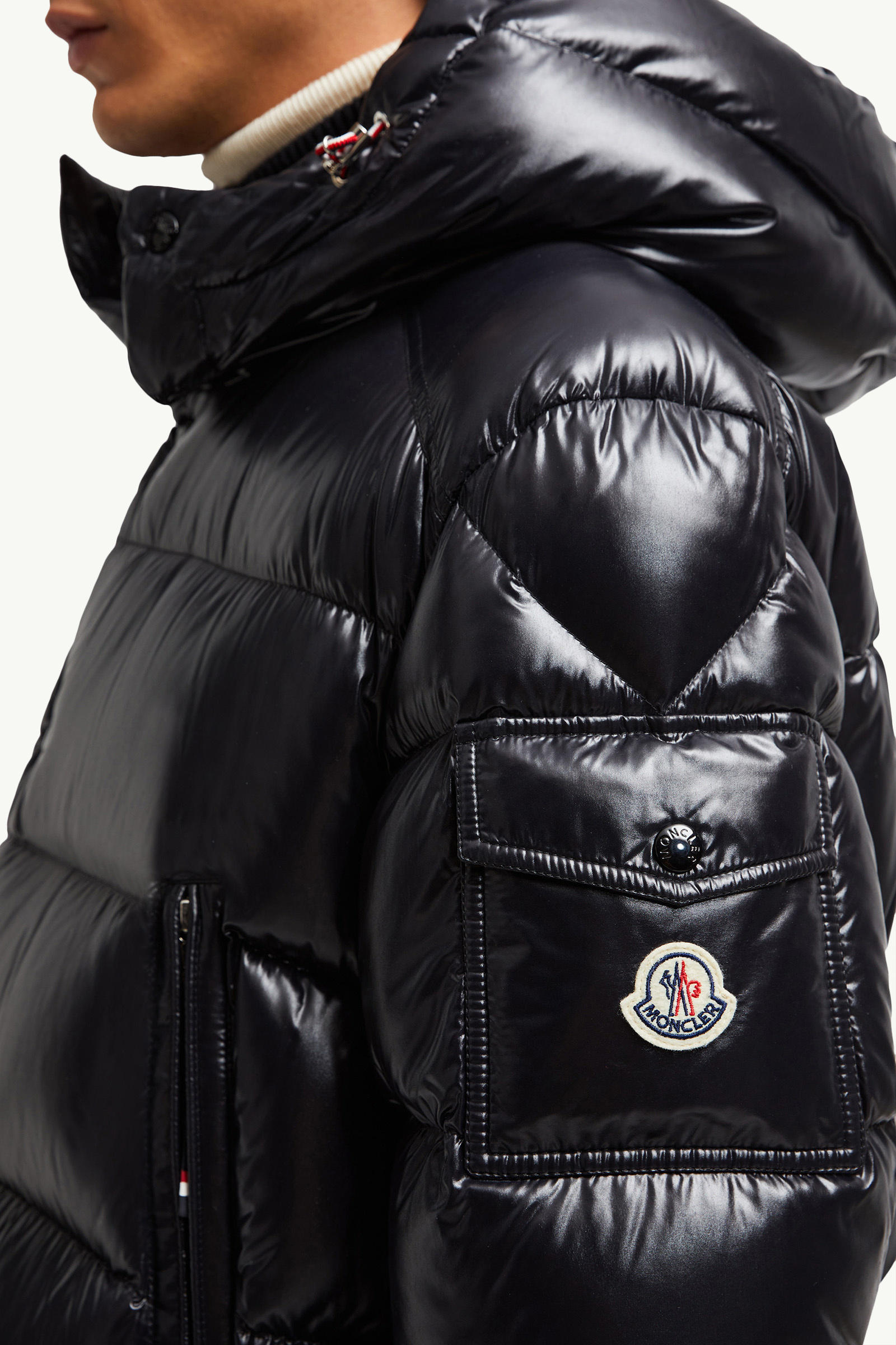 Chiablese Hooded Short Down Jacket Men Black Moncler 6