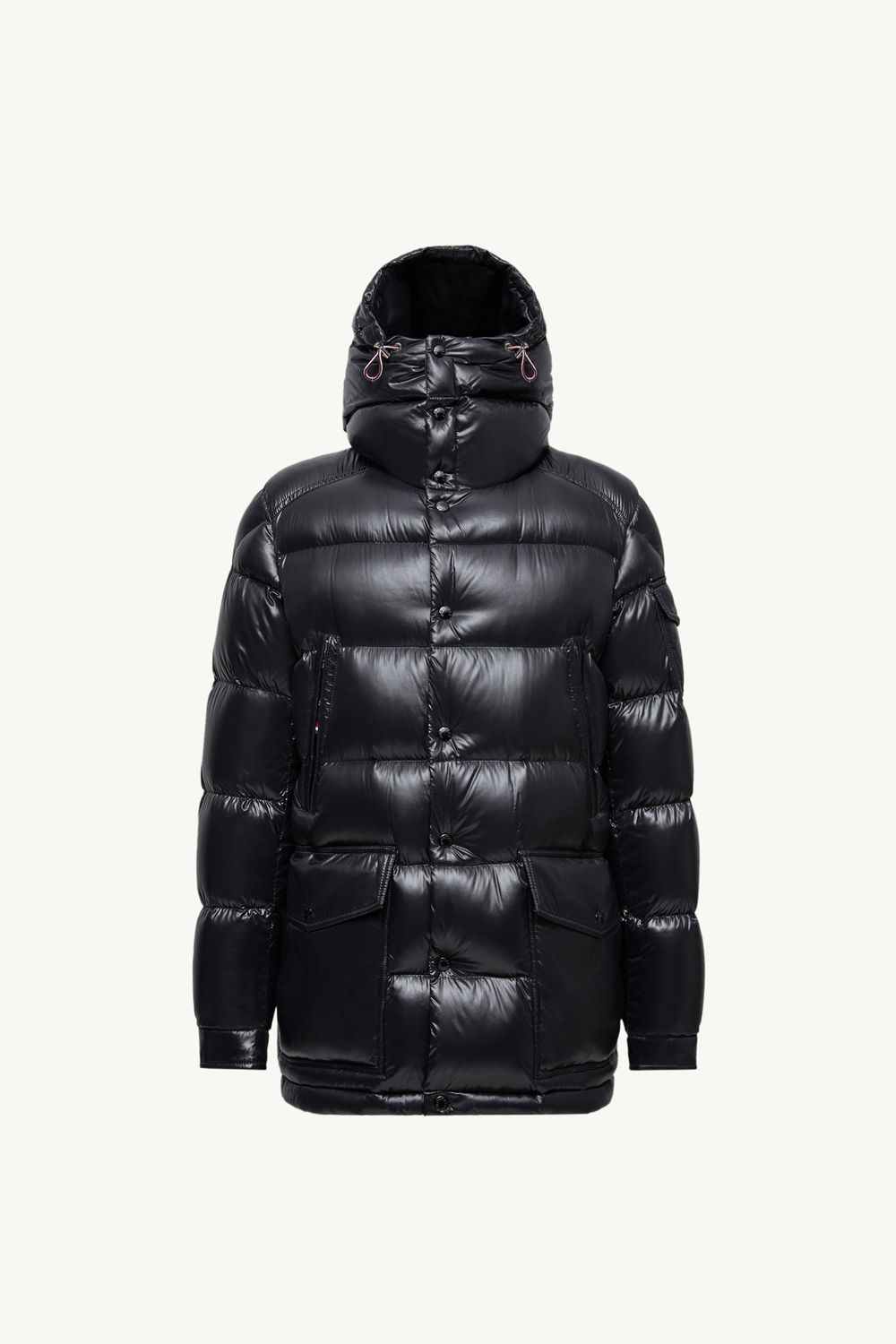 Chiablese kurze Dauenenjacke mit Kapuze Herren Schwarz Moncler 2