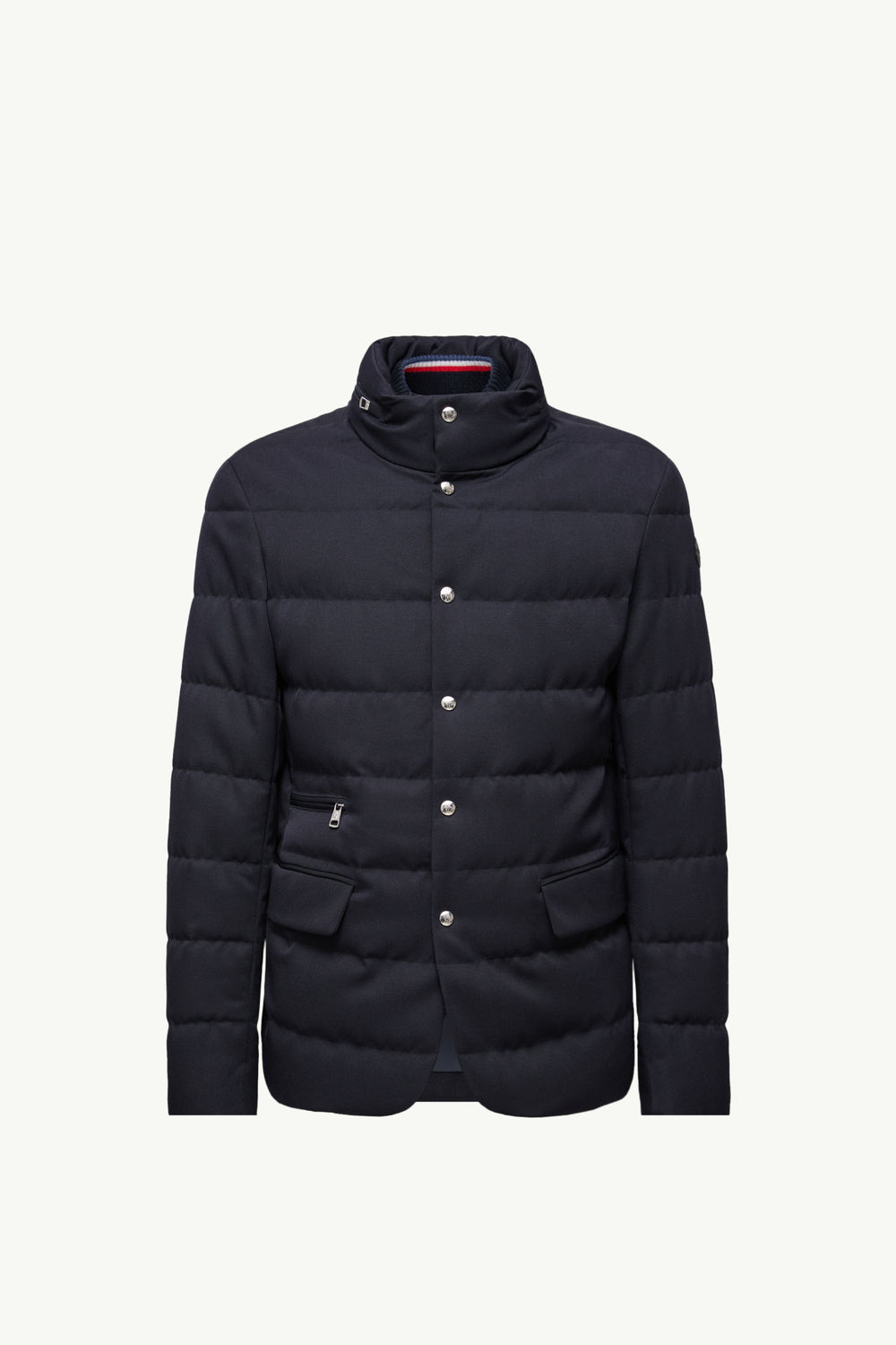Bess 후드 울 쇼트 다운 재킷 남성 네이비 블루 Moncler 2
