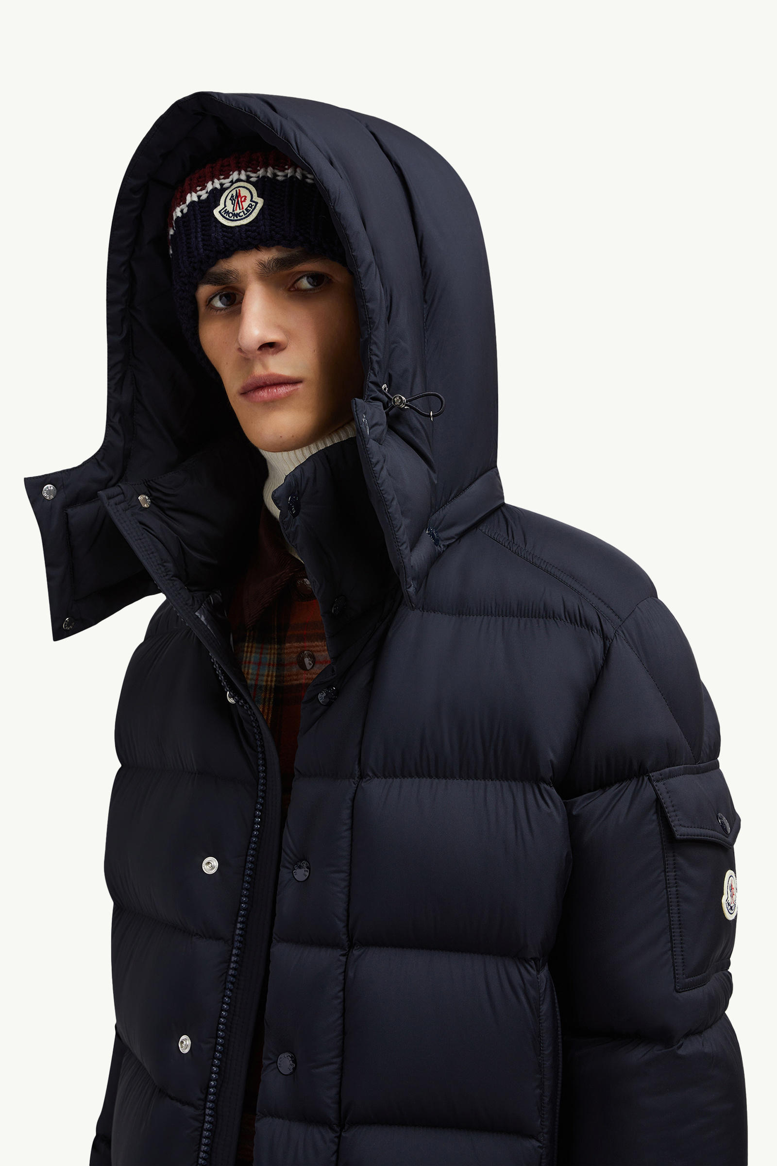 Vezere Hooded Short Down Jacket Men Night Blue Moncler 1