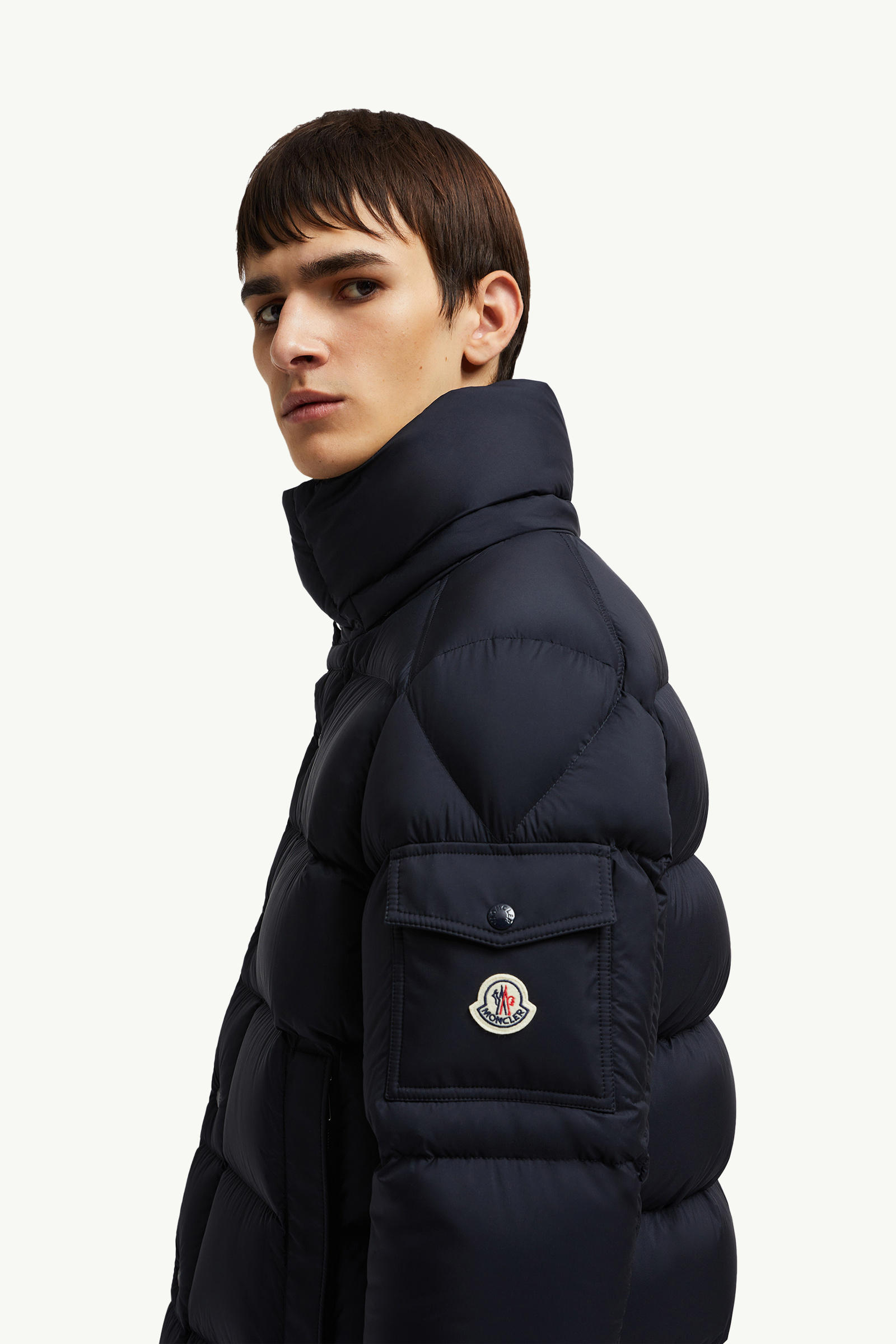Vezere Hooded Short Down Jacket Men Night Blue Moncler 7