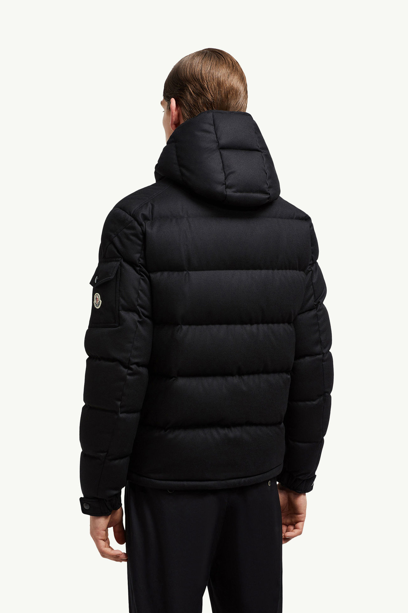 Montgenevre連帽羊毛法蘭絨短身羽絨外套 男士 黑色 Moncler 4