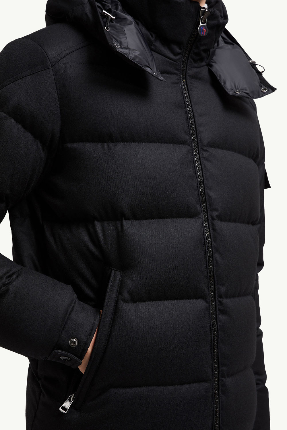 Montgenevre Hooded Short Down Jacket Men Black Moncler 5