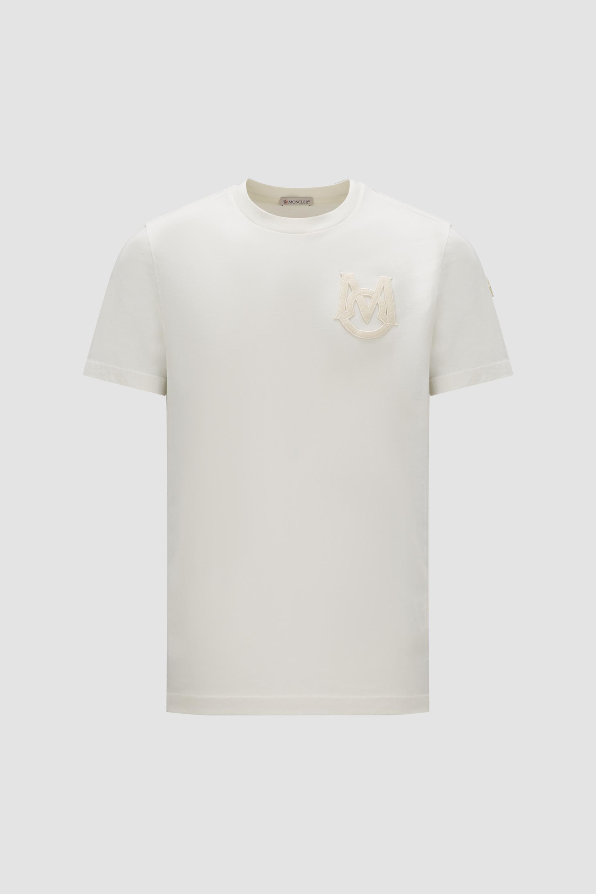 Monogram Cotton T-Shirt Men Off White Moncler