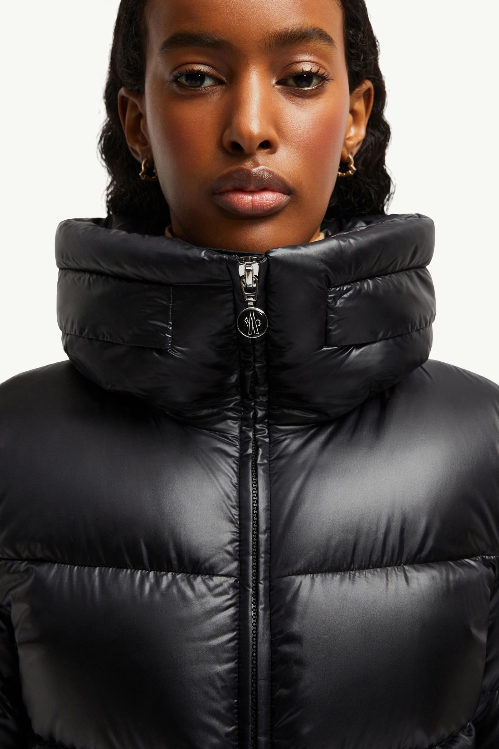Black Douro Hooded Short Down Jacket - Short Down Jackets