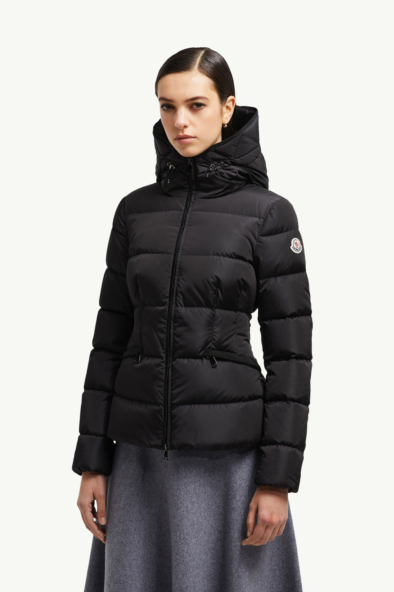 Avoce Hooded Short Down Jacket Women Black Moncler 3