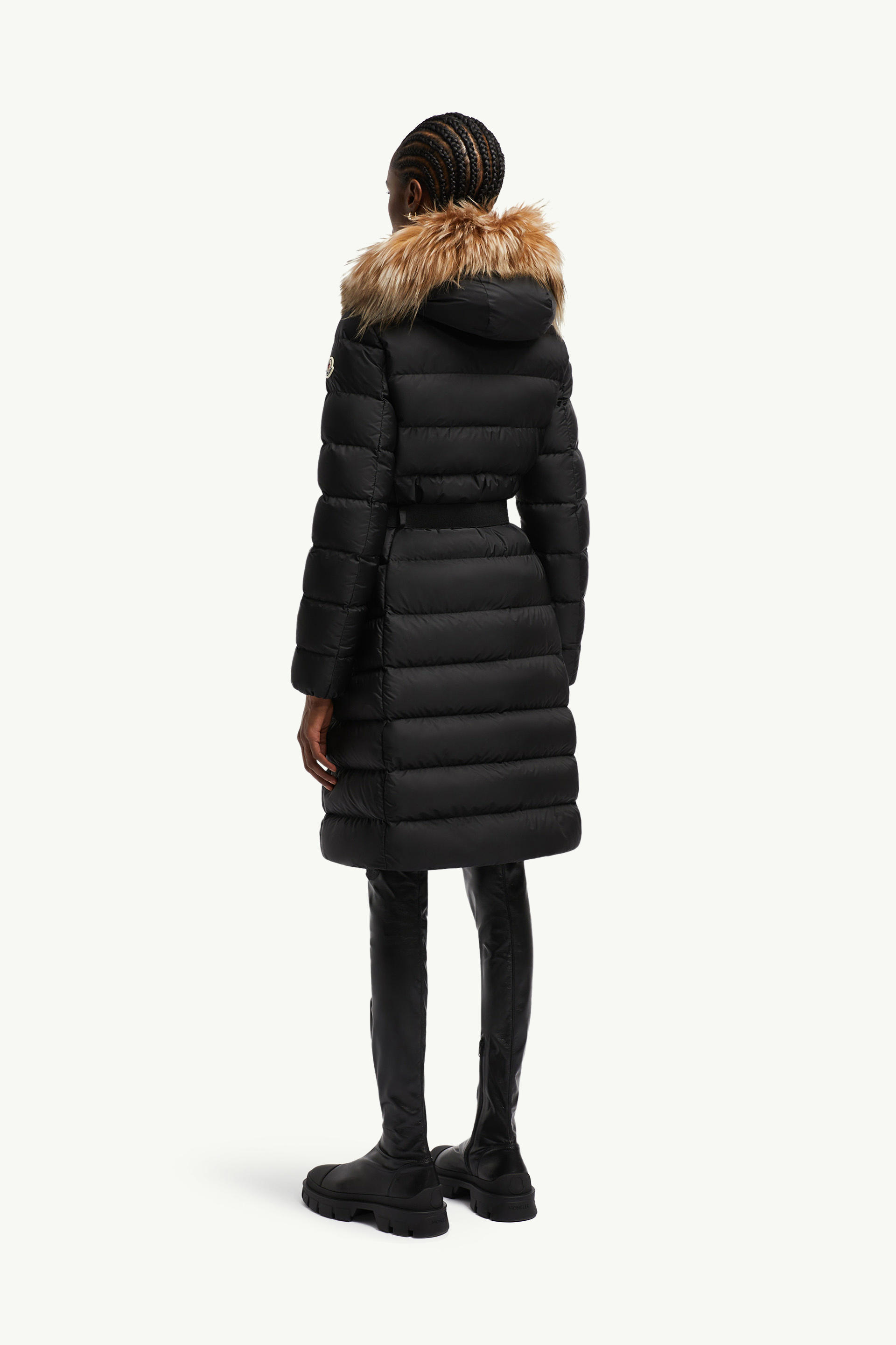 Doudoune longue en shearling Khloe Femmes Noir & Beige Moncler 4