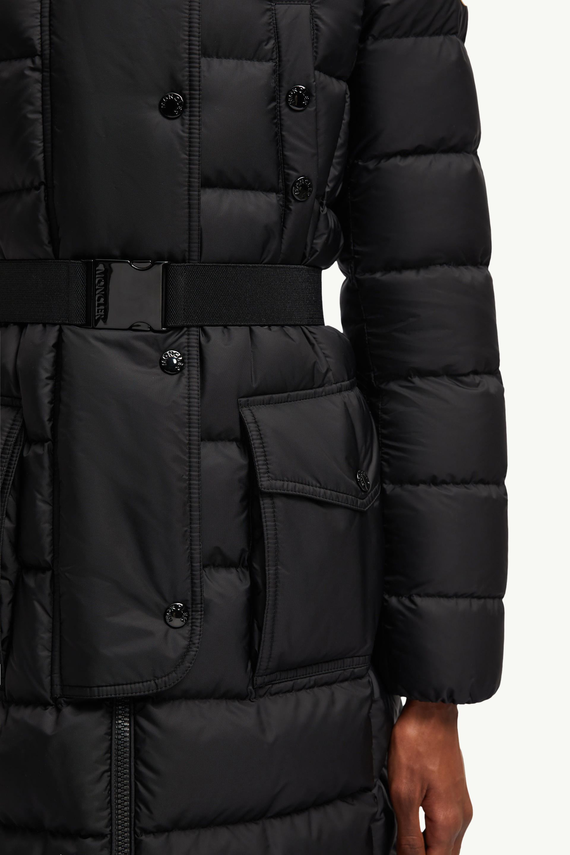 Doudoune longue en shearling Khloe Femmes Noir & Beige Moncler 5