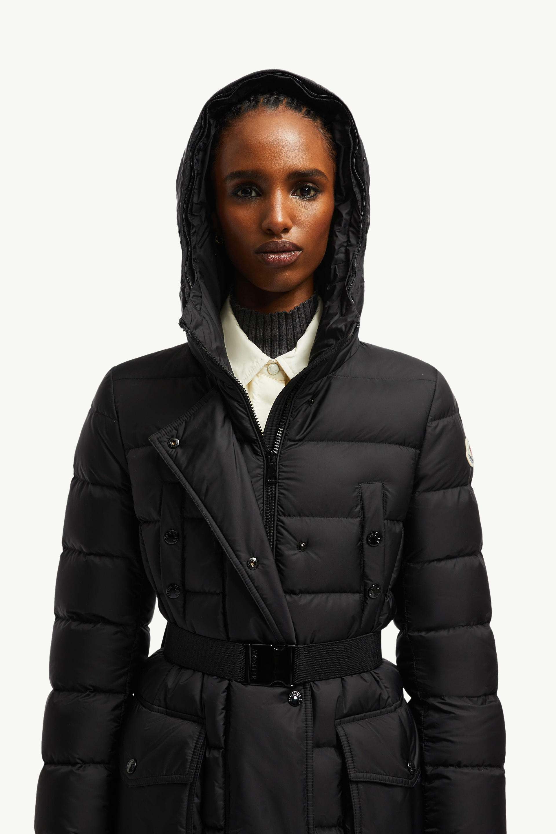 Doudoune longue en shearling Khloe Femmes Noir & Beige Moncler 7