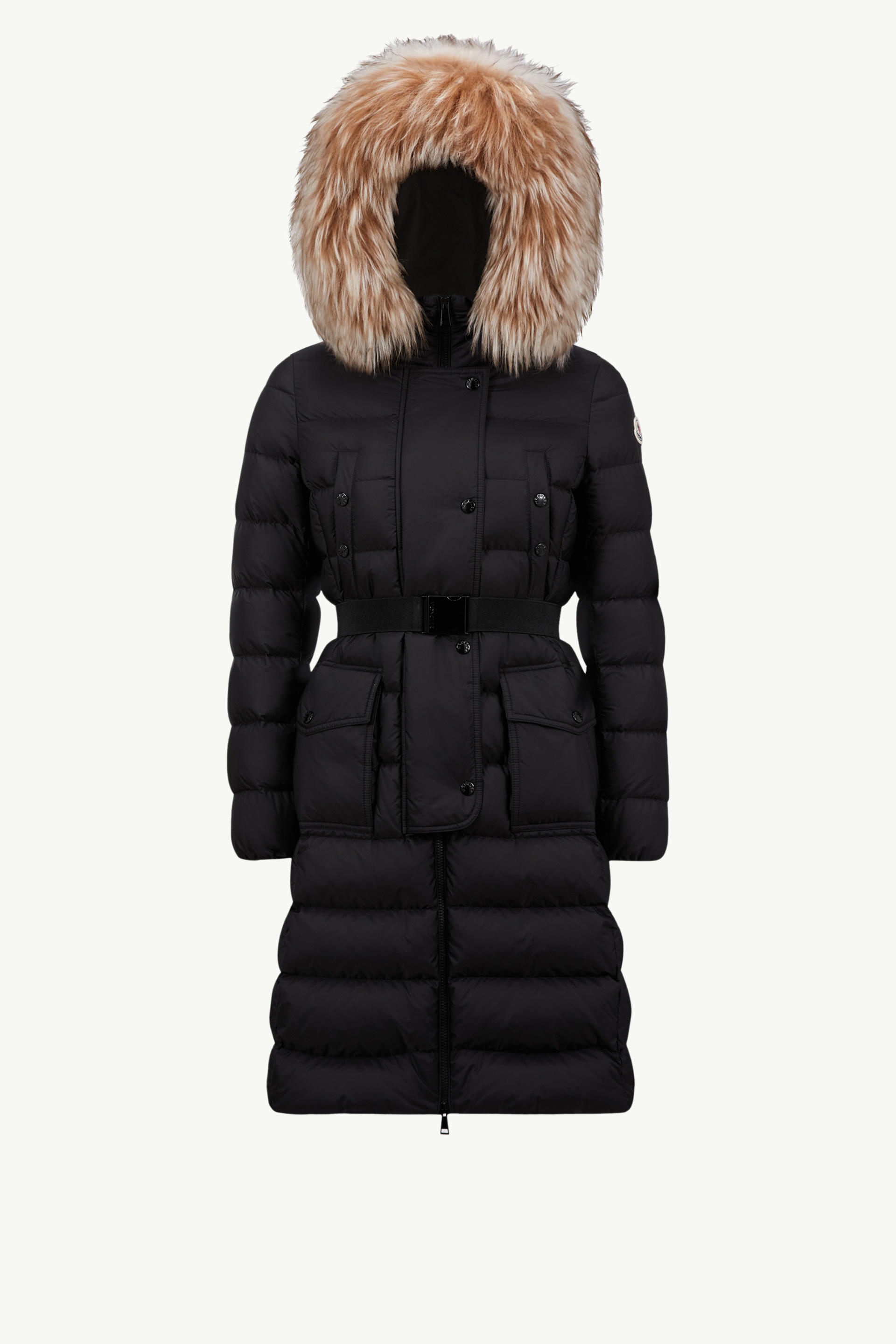 Doudoune longue en shearling Khloe Femmes Noir & Beige Moncler 2