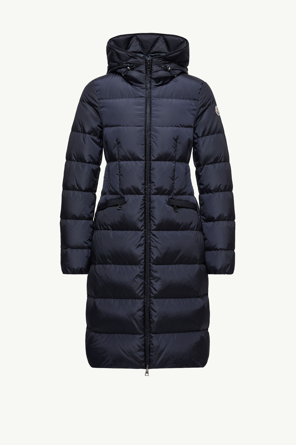 Avocette Hooded Long Down Jacket Women Night Blue Moncler 2