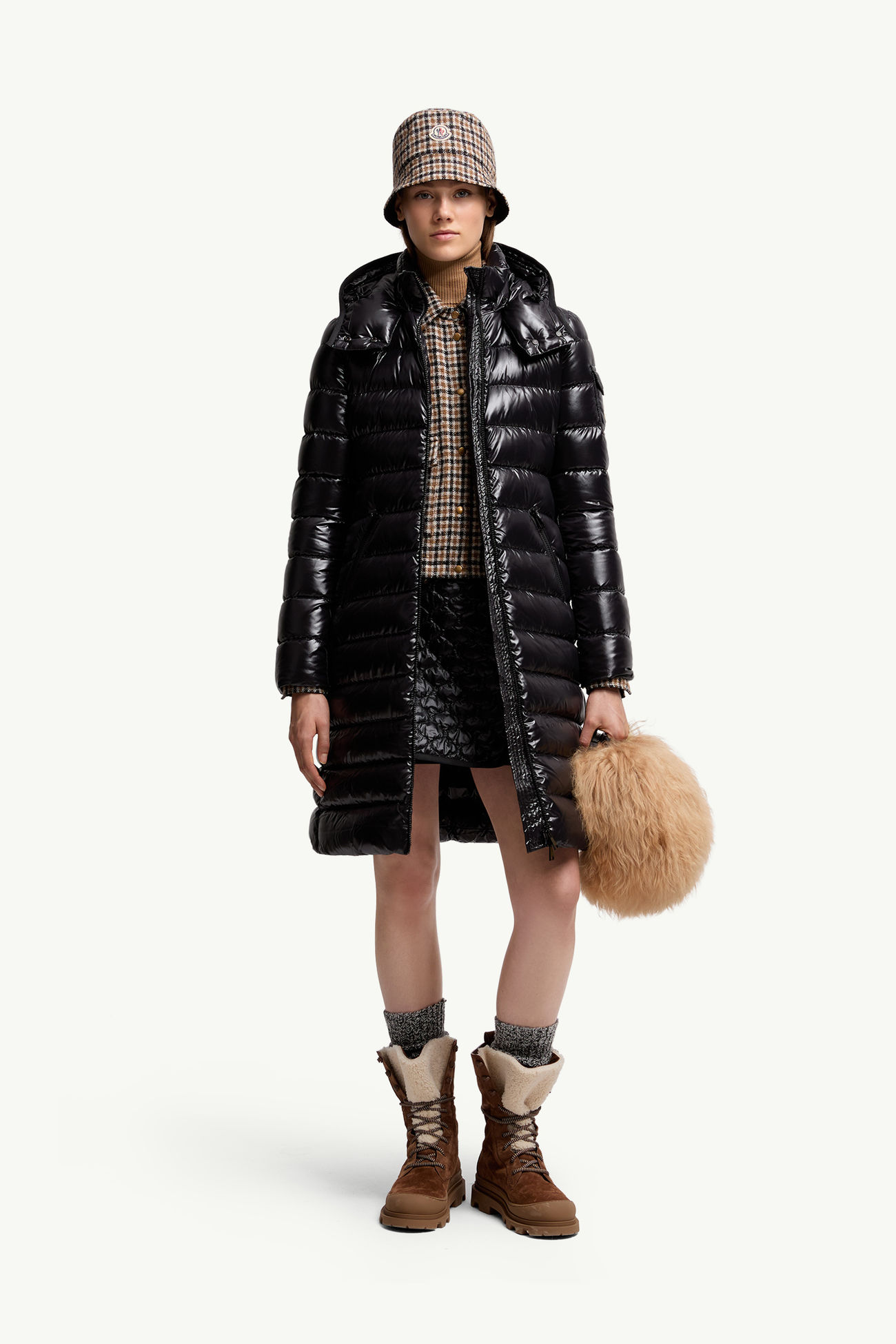 Plumífero largo Moka Mujer Negro Moncler 0