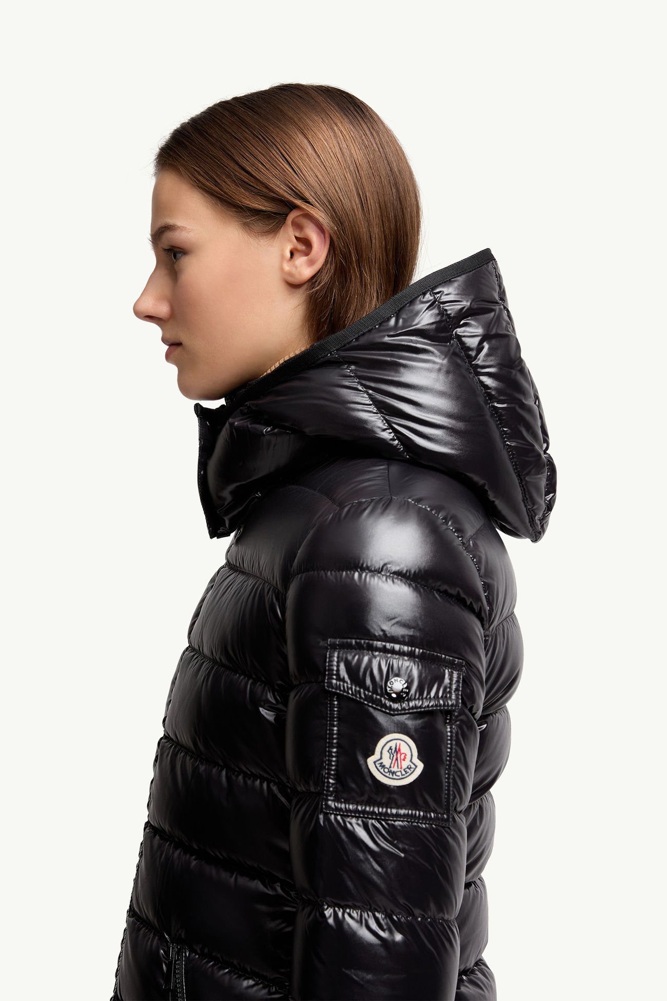 Moka Lange Daunenjacke Damen Schwarz Moncler 1