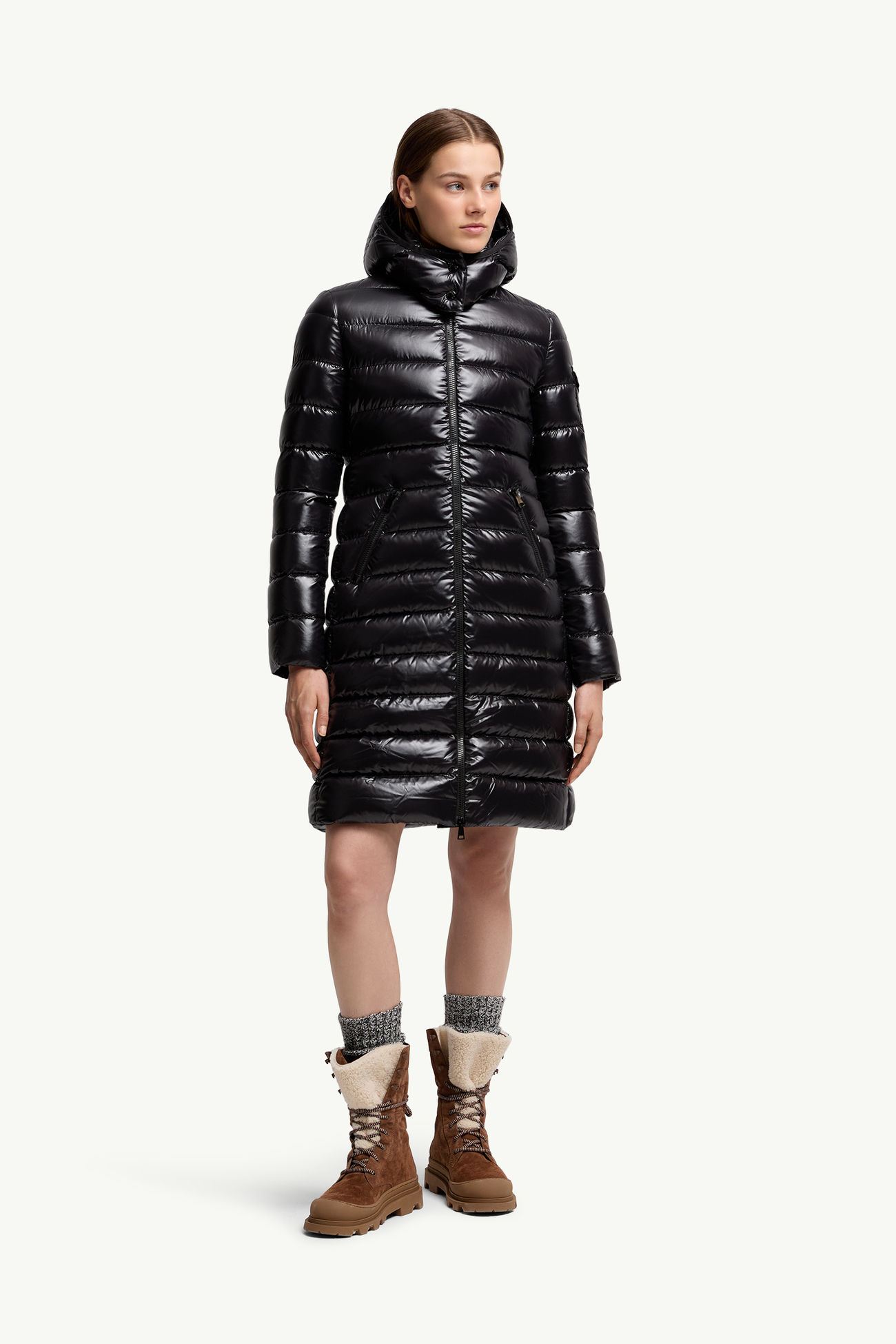 Moka长款女士羽绒服夹克外套 女士 黑色 Moncler 3
