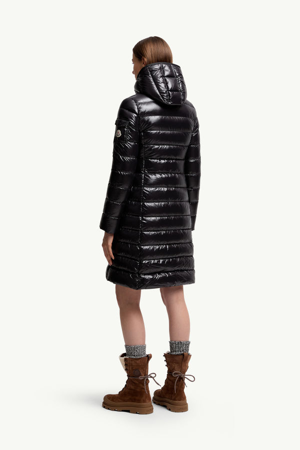 Moka Long Down Jacket Women Black Moncler 4