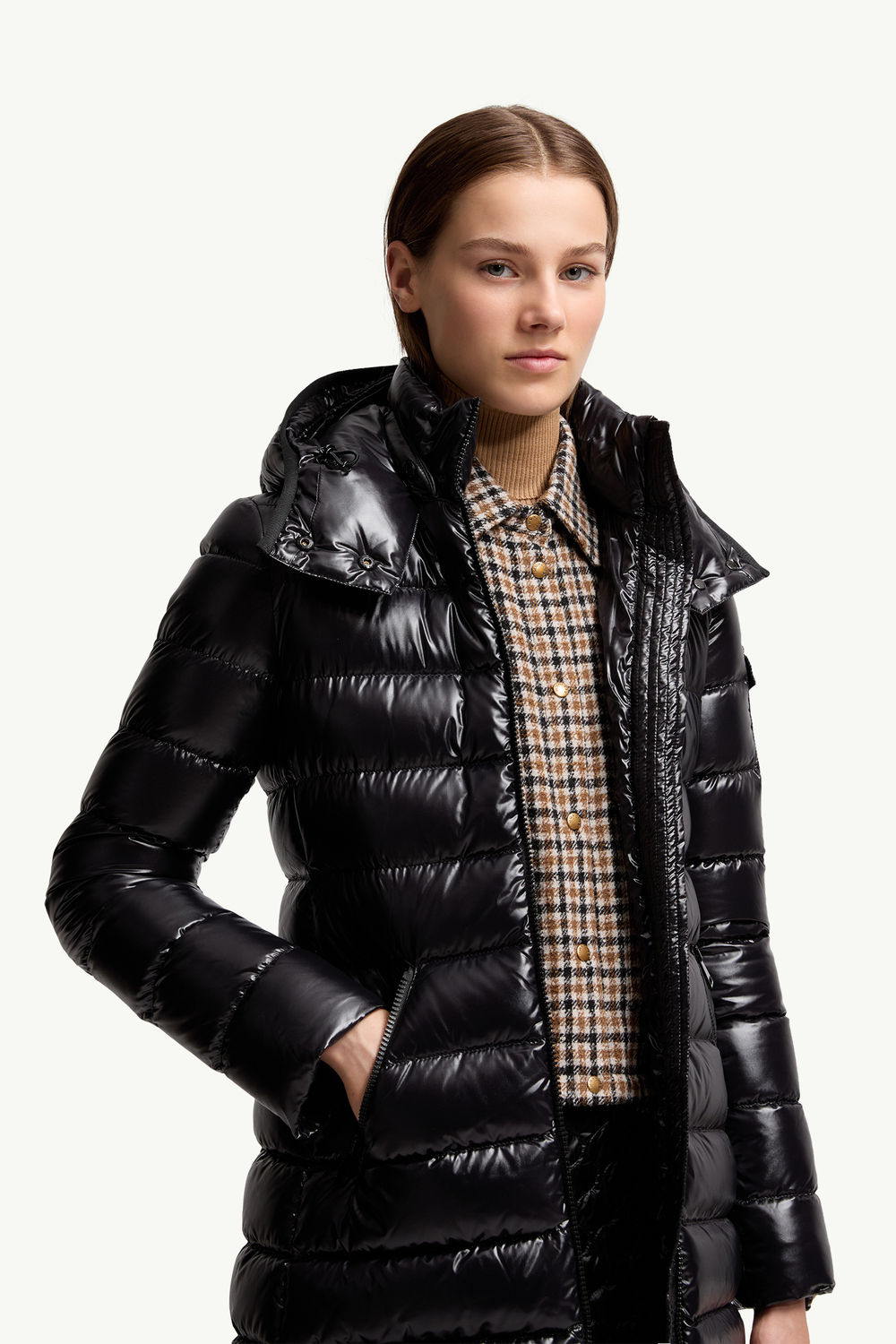 Doudoune longue Moka Femmes Noir Moncler 5