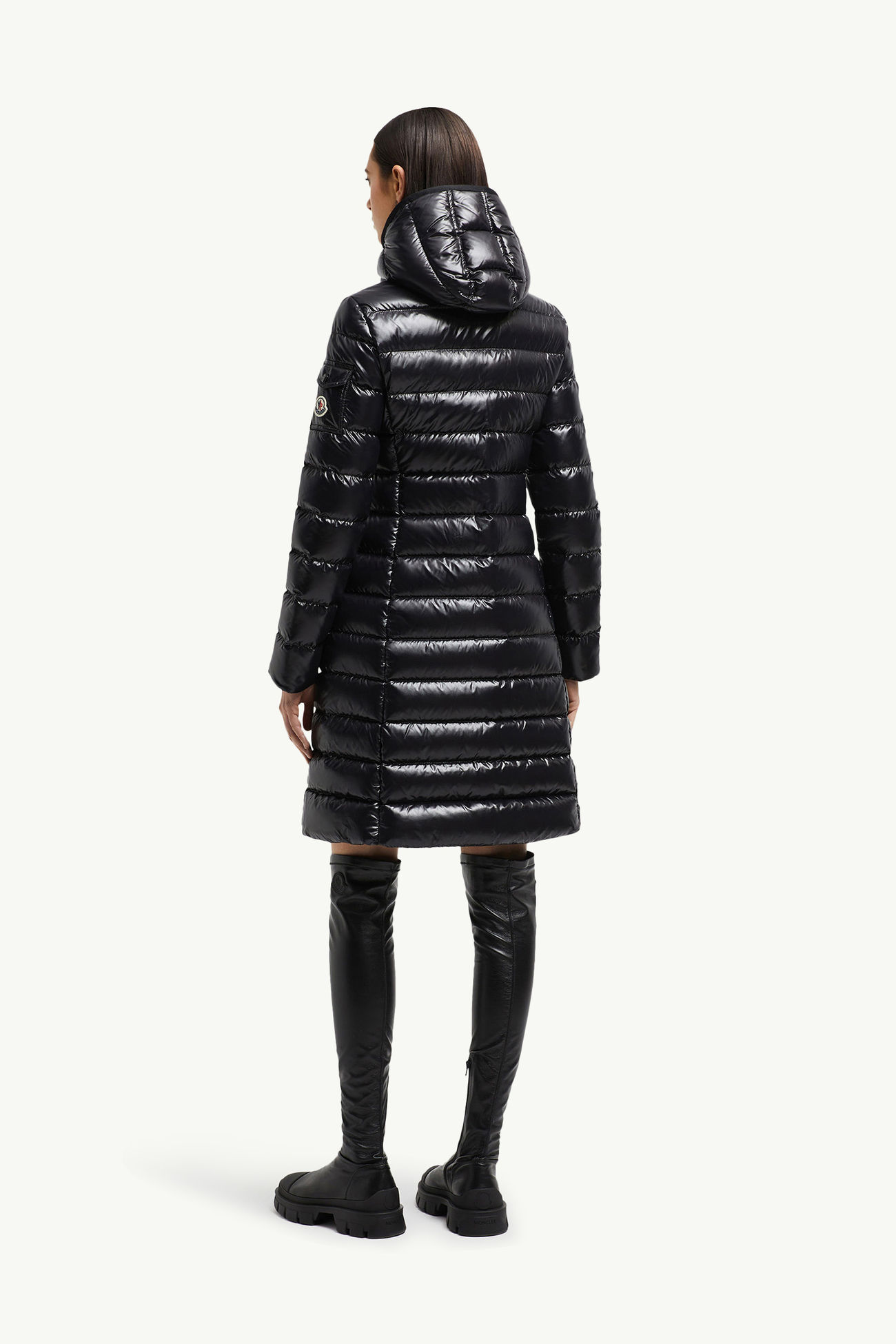 Moka Long Down Jacket Men Black Moncler 4