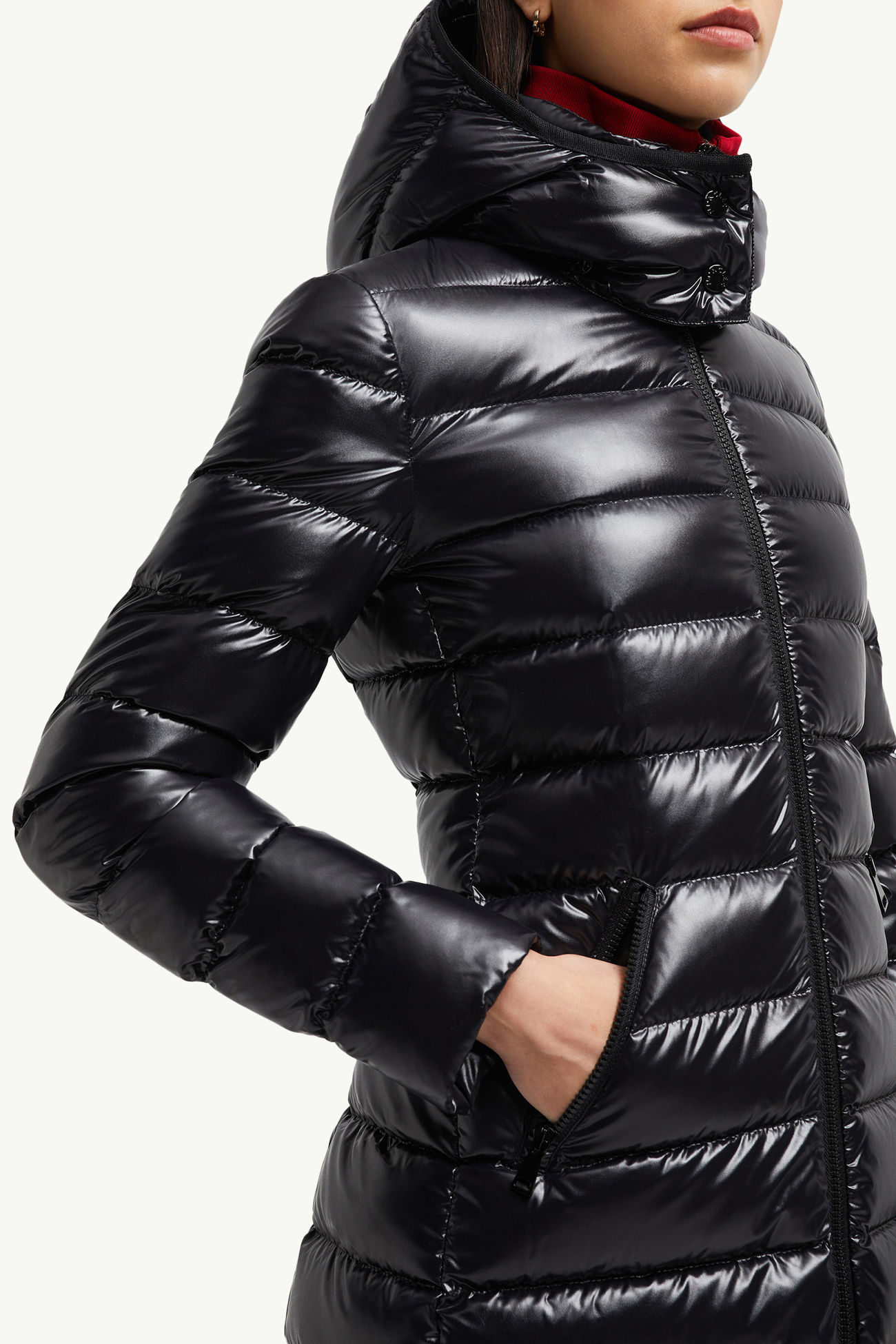 Plumífero largo Moka Hombre Negro Moncler 5