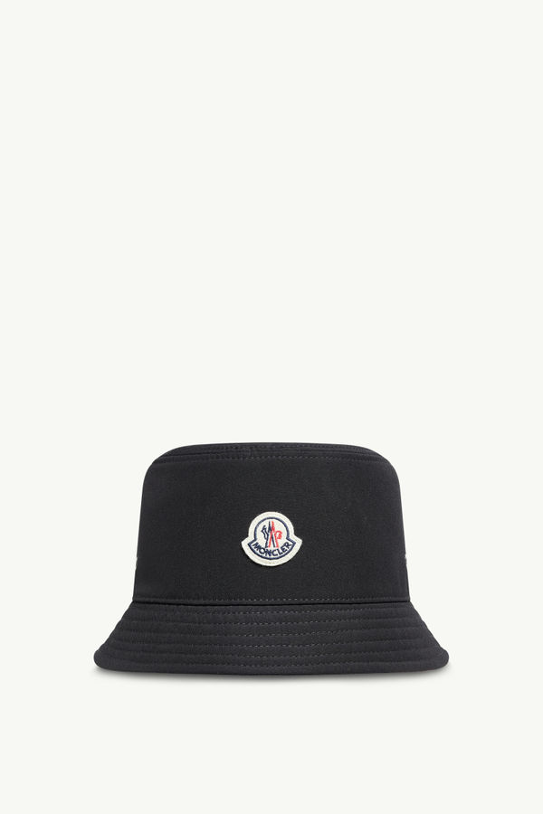 Cotton Blend Bucket Hat Women Black Moncler 0