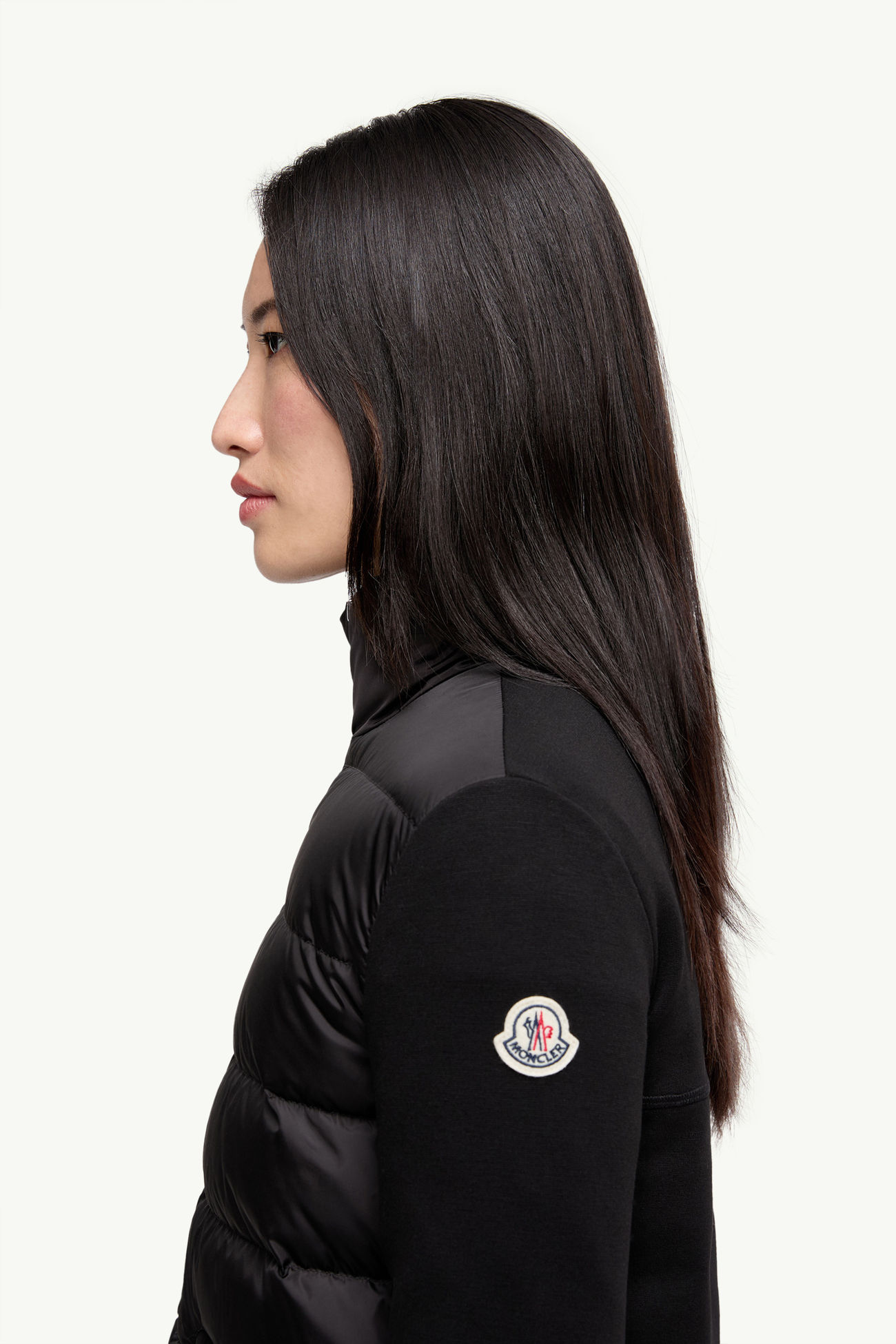 Padded Zip-Up Cardigan Women Black Moncler 1