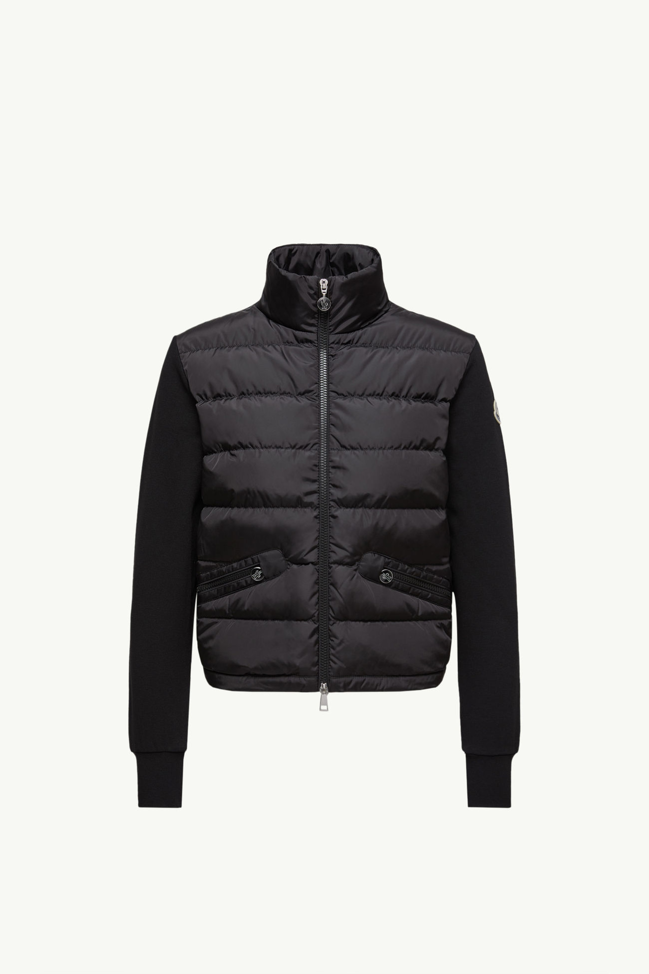 Gepolsterte Strickjacke mit Reißverschluss Damen Schwarz Moncler 2