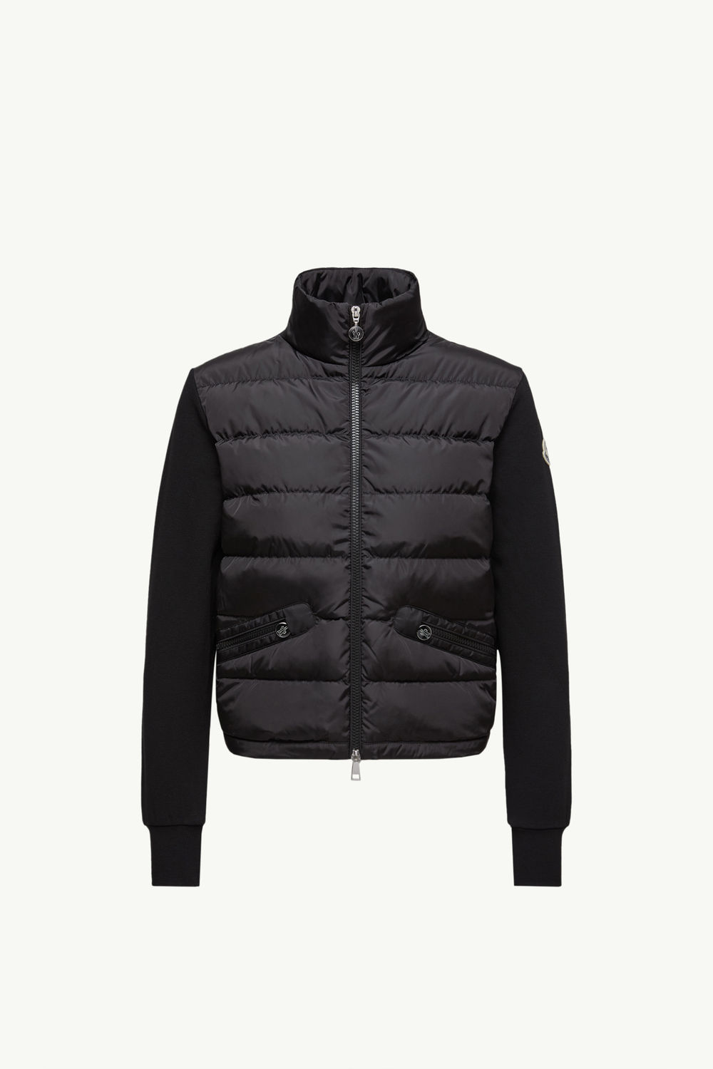 Padded Zip-Up Cardigan Women Black Moncler 2