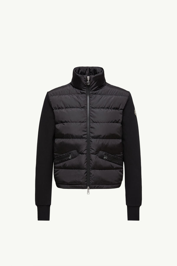 Padded Zip-Up Cardigan Women Black Moncler 2