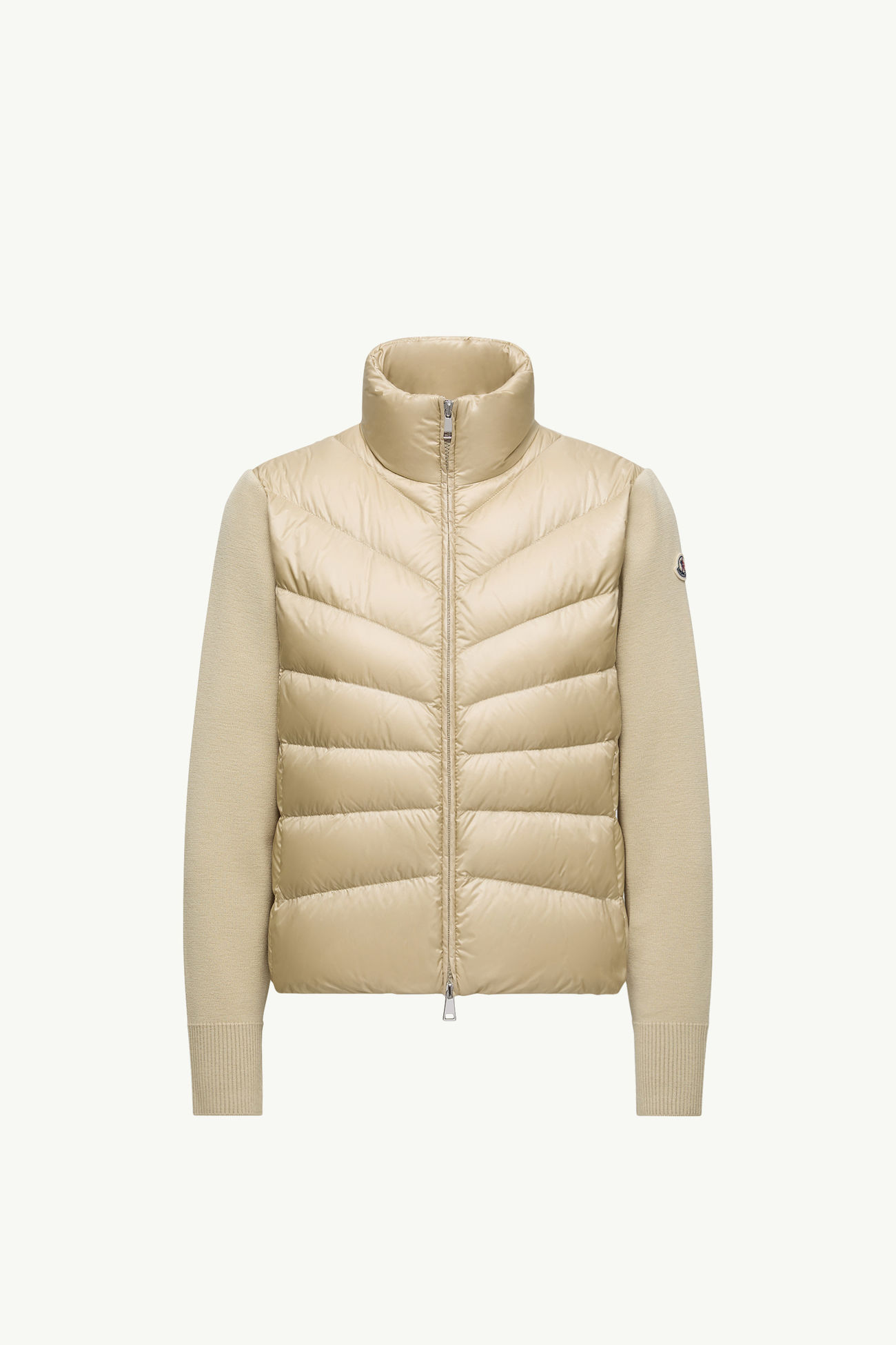 Gepolsterte Strickjacke aus Wolle Damen Beige Moncler 2