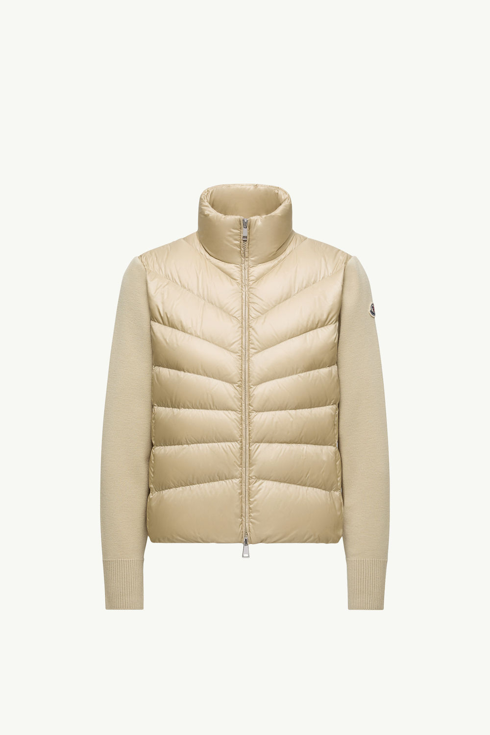 Padded Wool Cardigan Women Beige Moncler 2