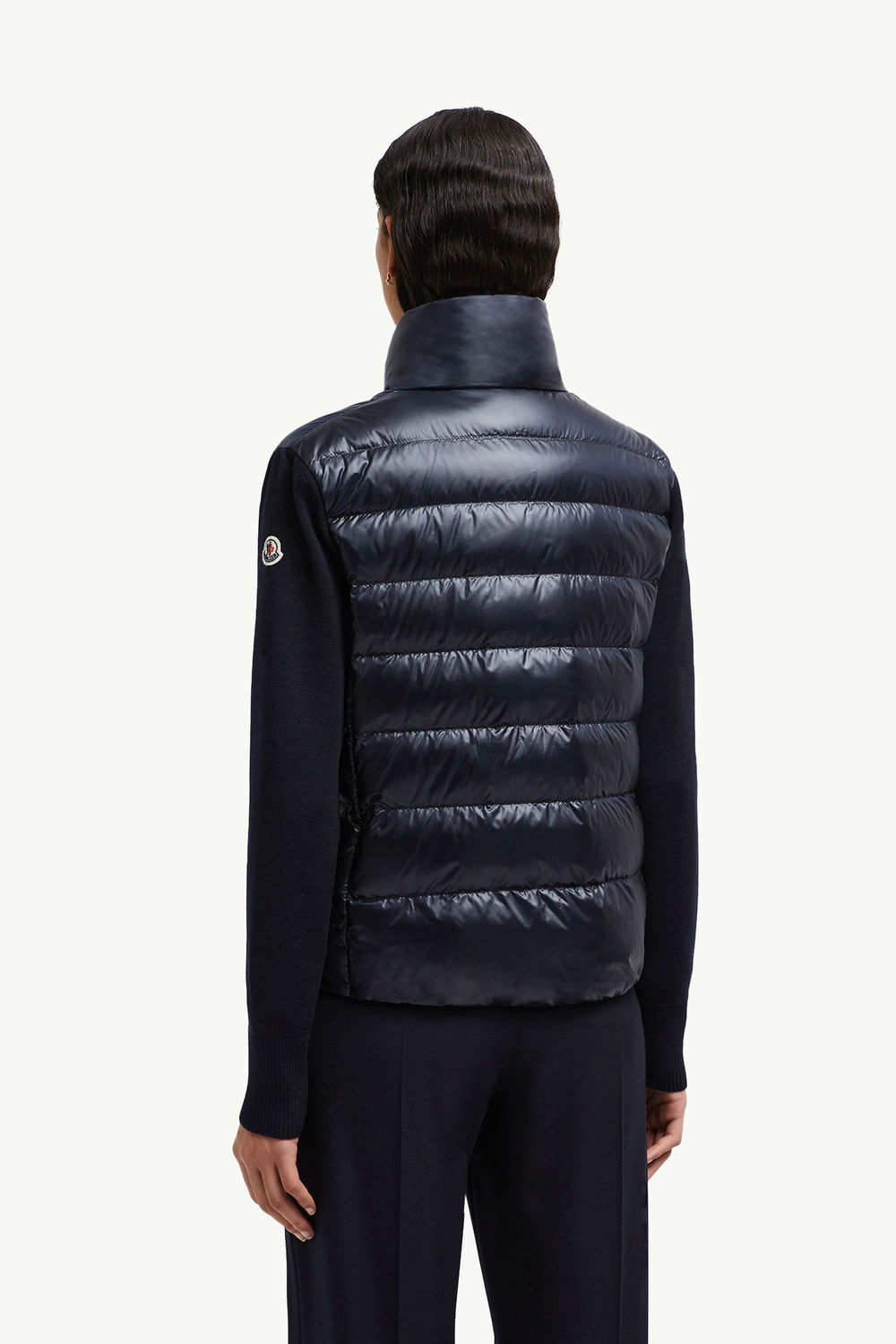 Padded Wool Cardigan Women Navy Blue Moncler 4