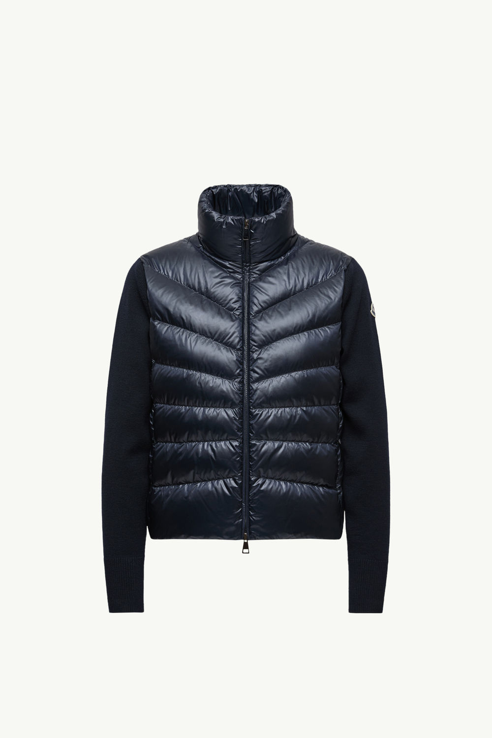 Padded Wool Cardigan Women Navy Blue Moncler 2