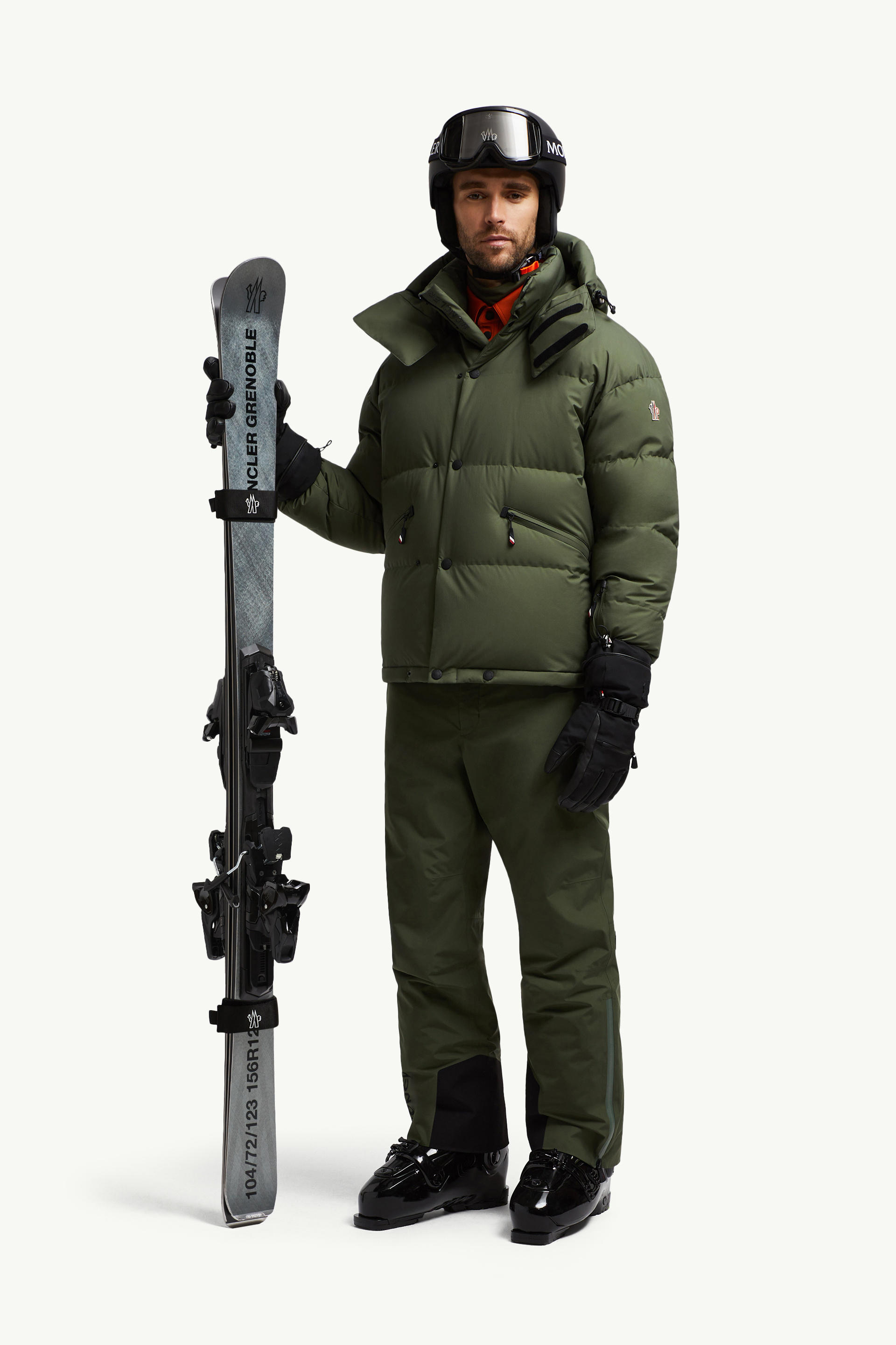 Coraia GORE-TEX Hooded Down Ski Jacket Men Dark Green Moncler 0