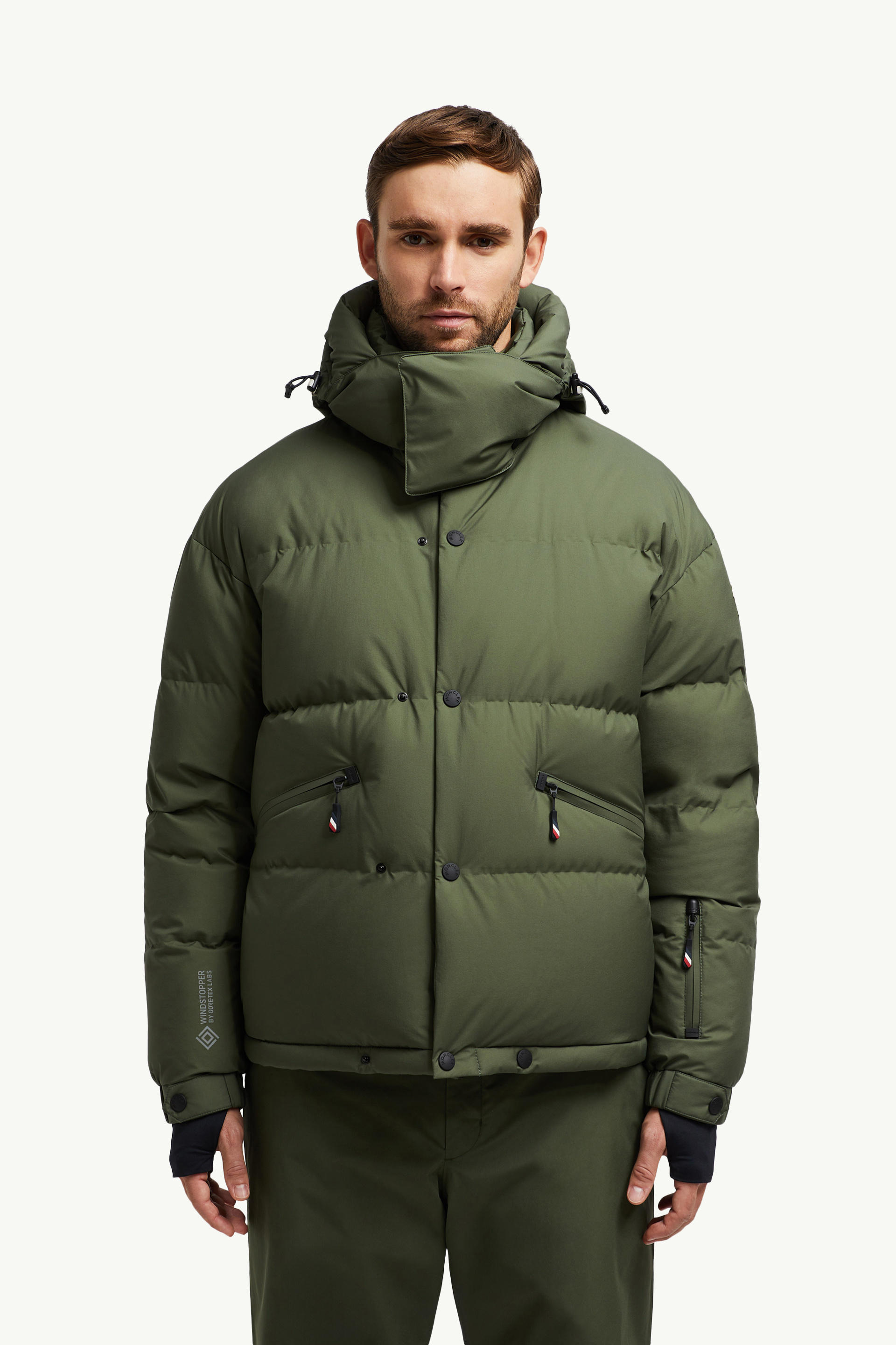 Coraia GORE-TEX Hooded Down Ski Jacket Men Dark Green Moncler 3