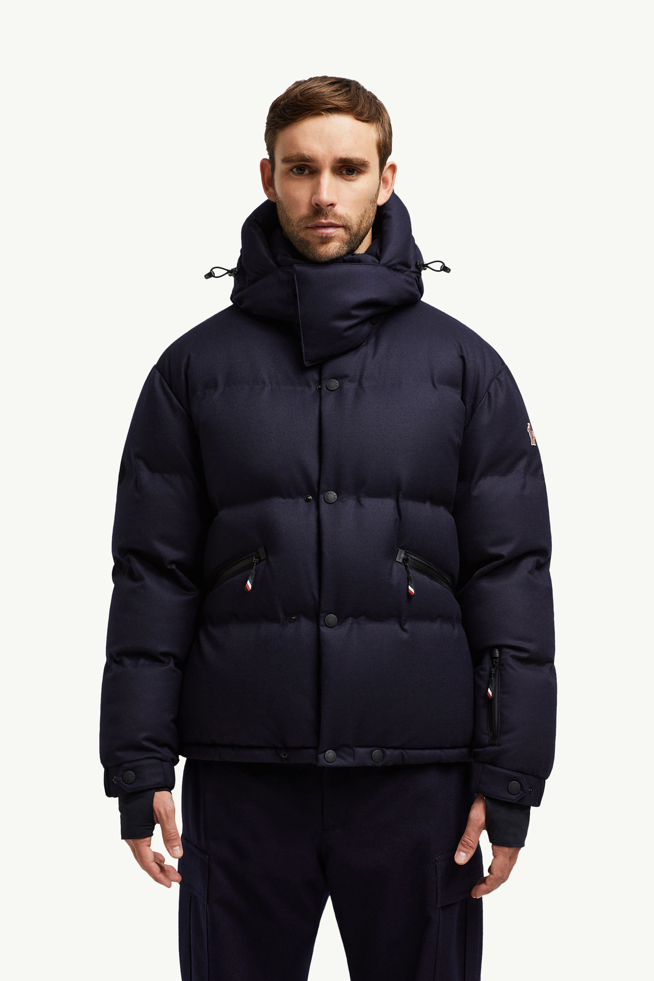 Krun Wool Down Ski Jacket Men Royal Blue Moncler 3