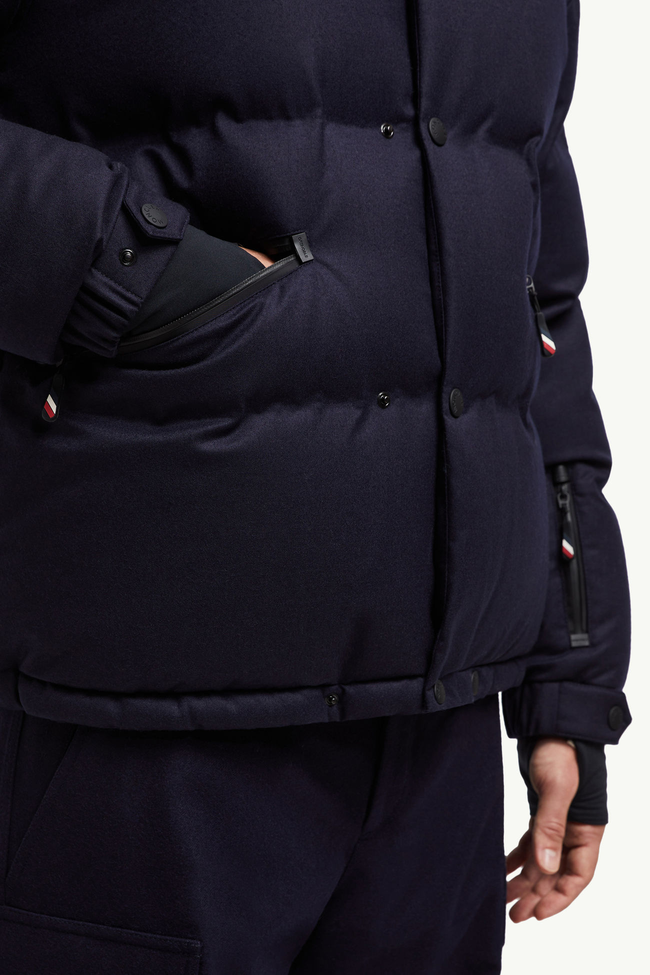 Chaqueta plumífero de esquí de lana Krun Hombre Azul Real Moncler 5