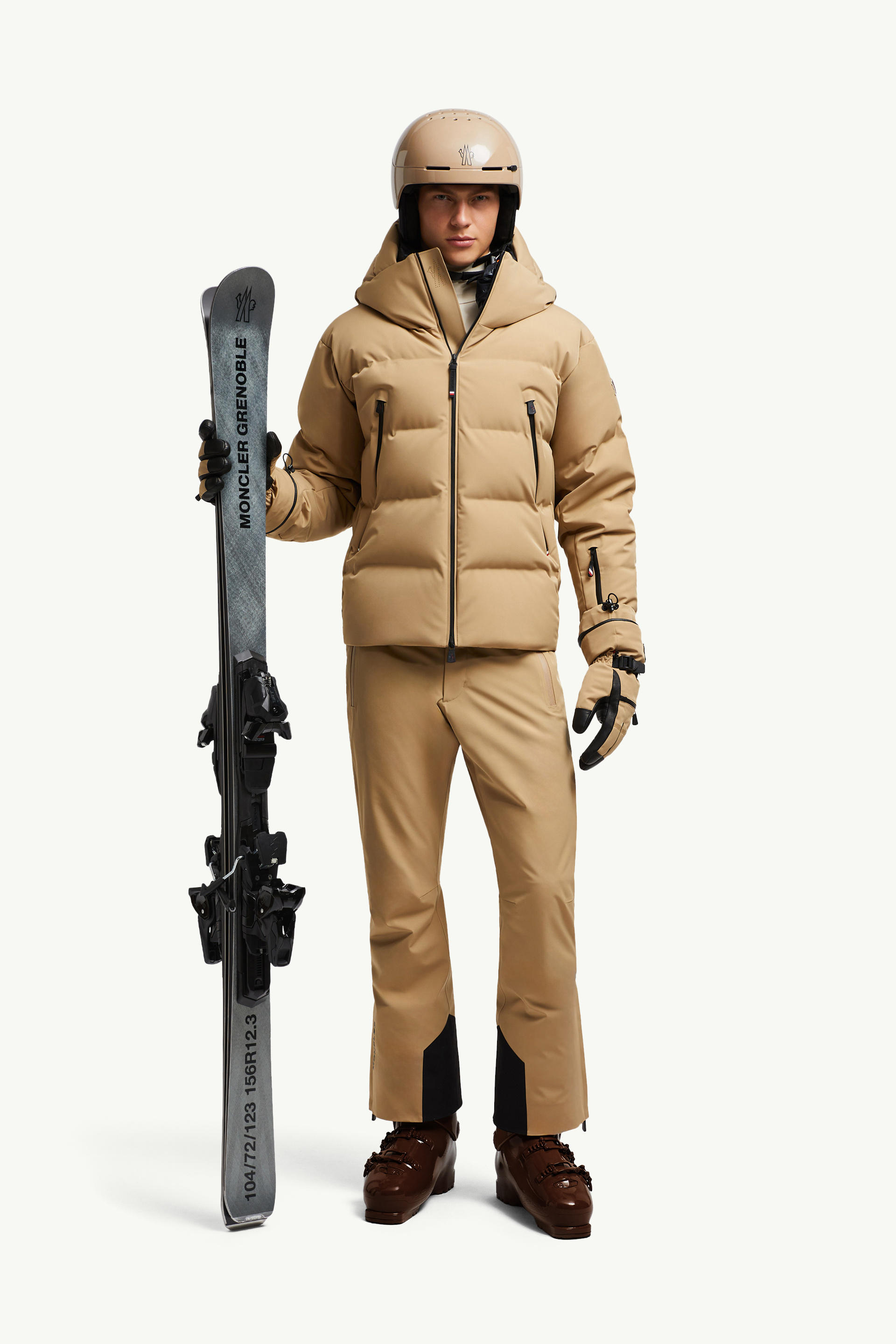 Fellberg連帽滑雪羽絨外套 男士 米色 Moncler 0