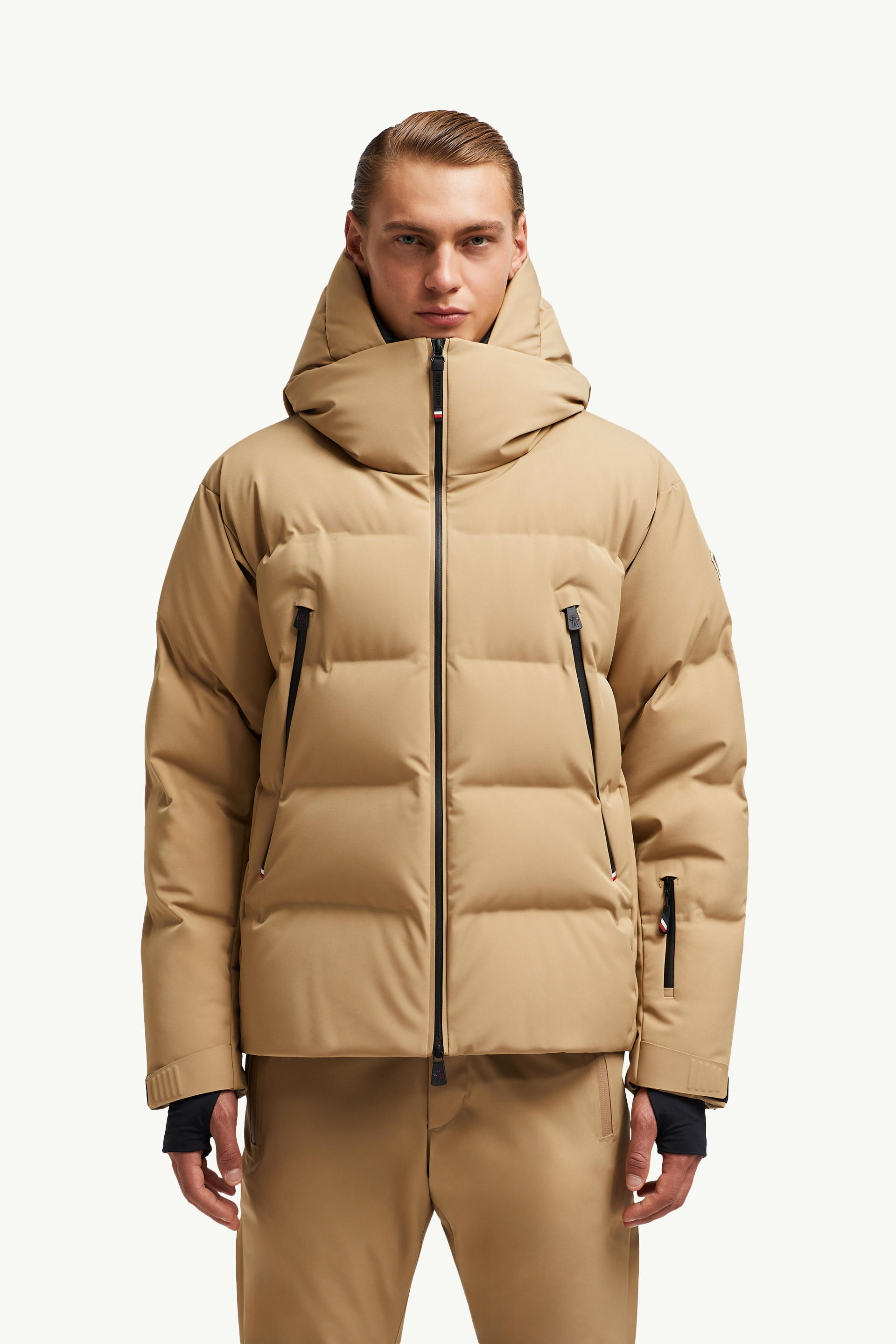 Fellberg Hooded Down Ski Jacket Men Beige Moncler 3