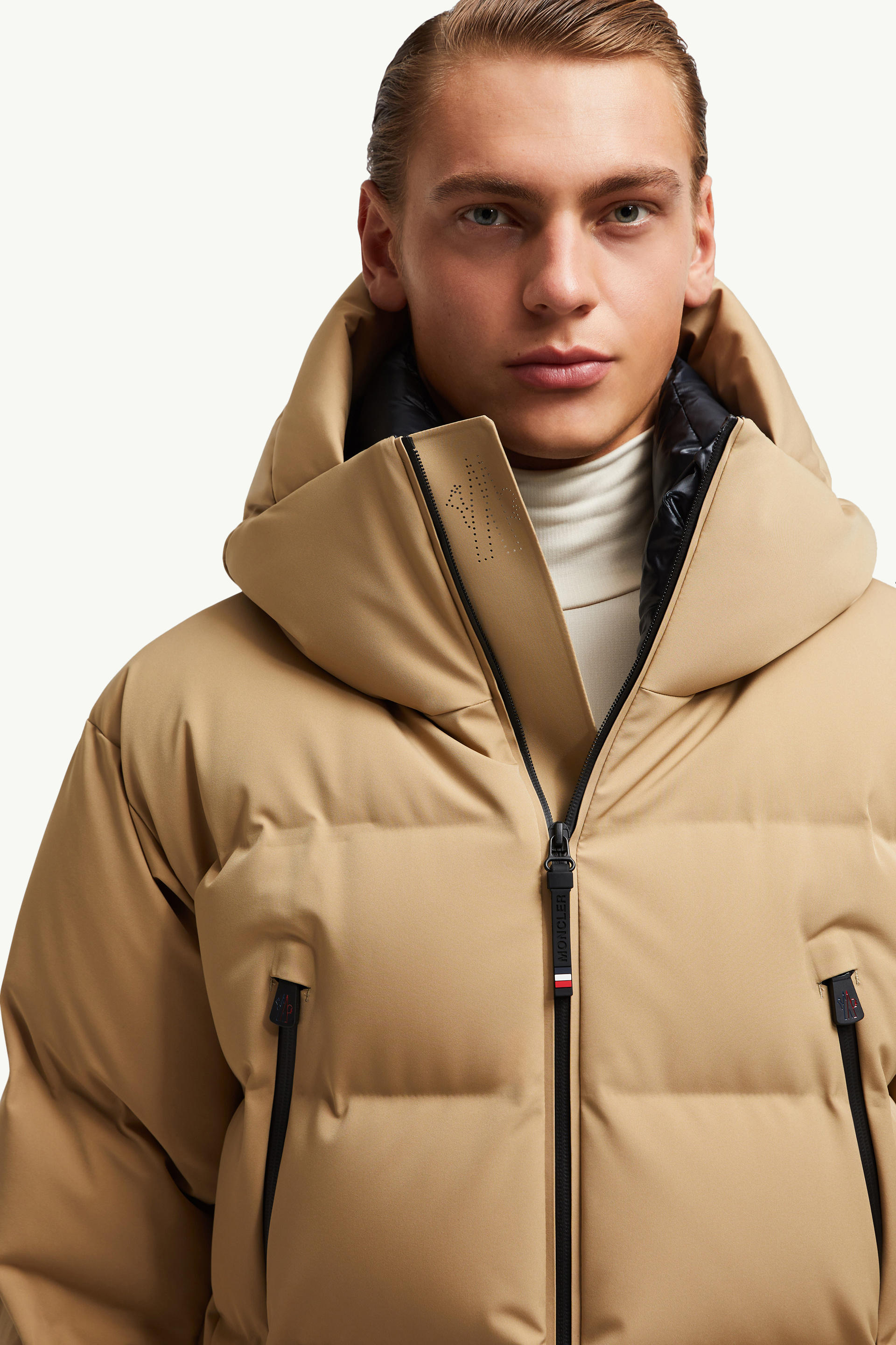 Fellberg Hooded Down Ski Jacket Men Beige Moncler 7