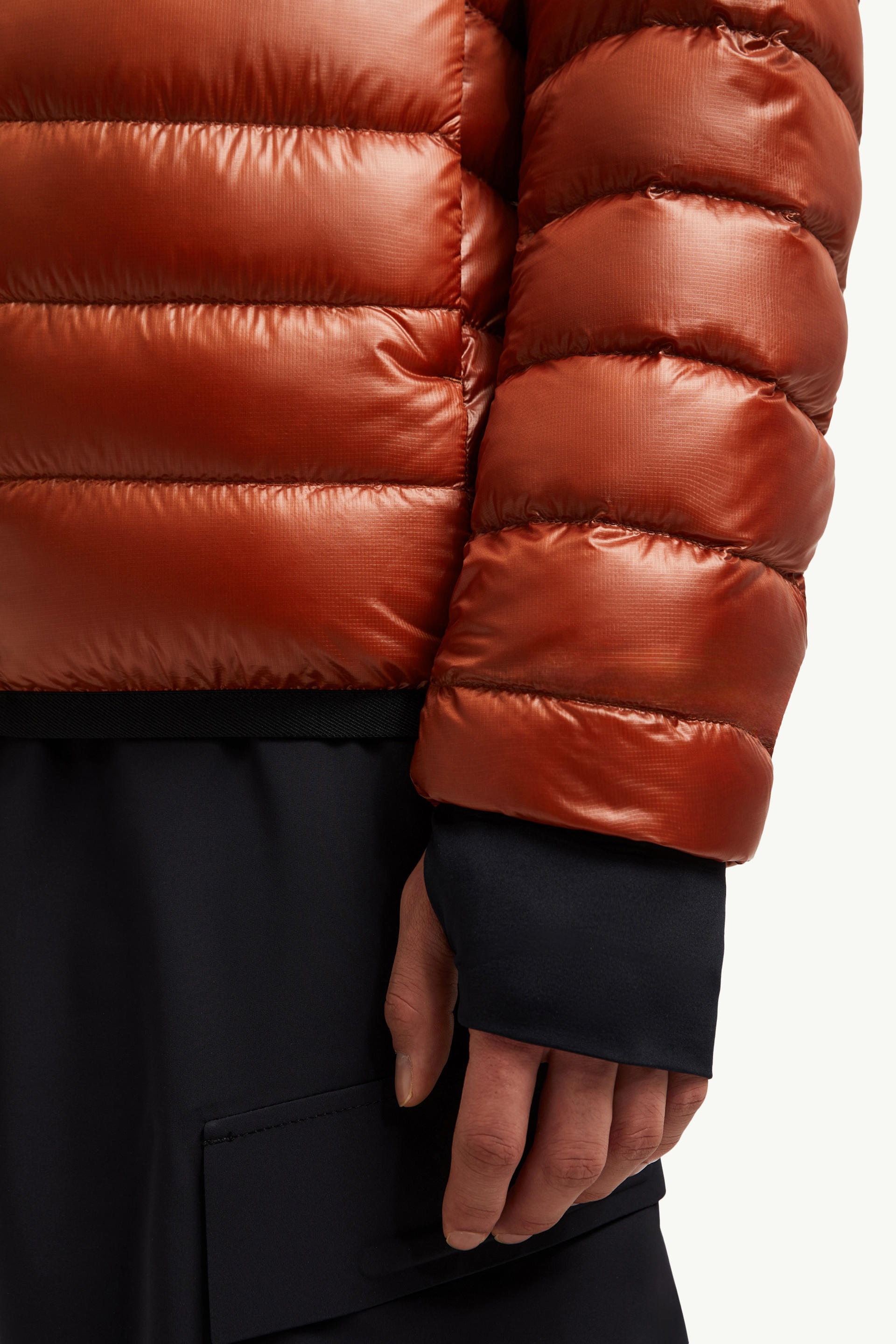 Piumino corto Hers ripiegabile Uomo Arancione Moncler 7