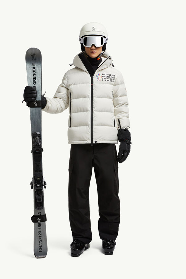 Isorno Hooded Down Ski Jacket Men White Moncler 0