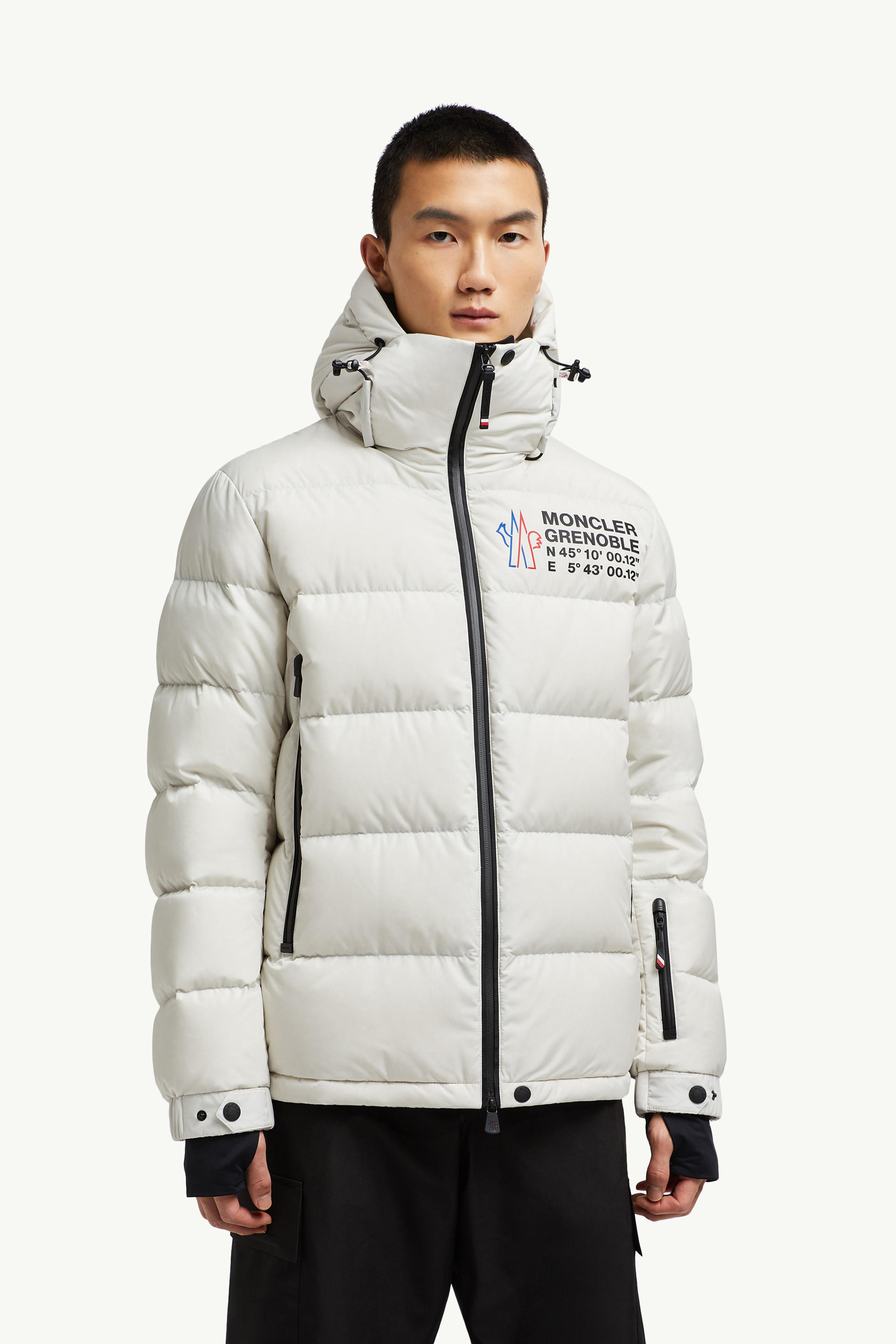 Isorno Hooded Down Ski Jacket Men White Moncler 3