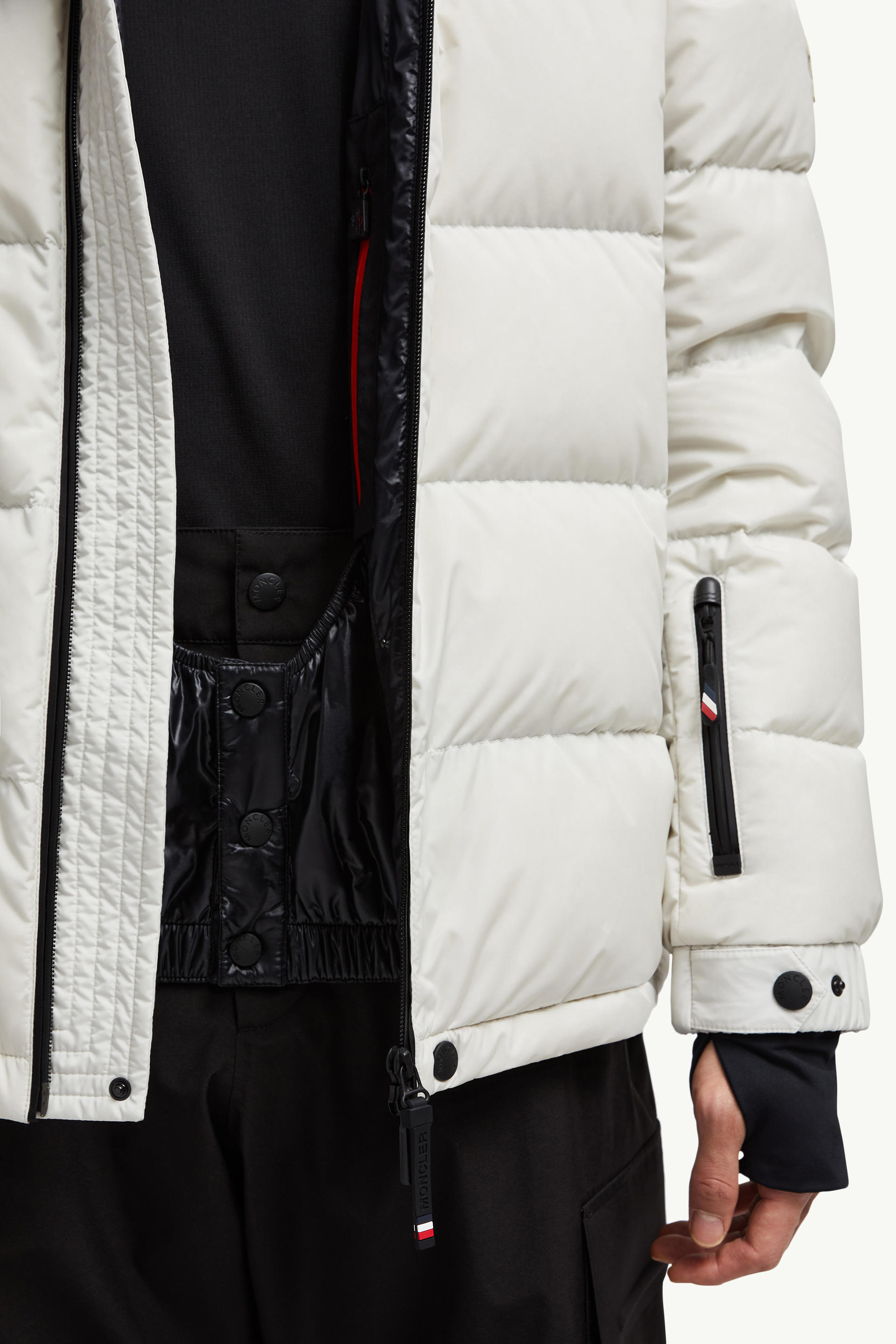 Isorno Hooded Down Ski Jacket Men White Moncler 5