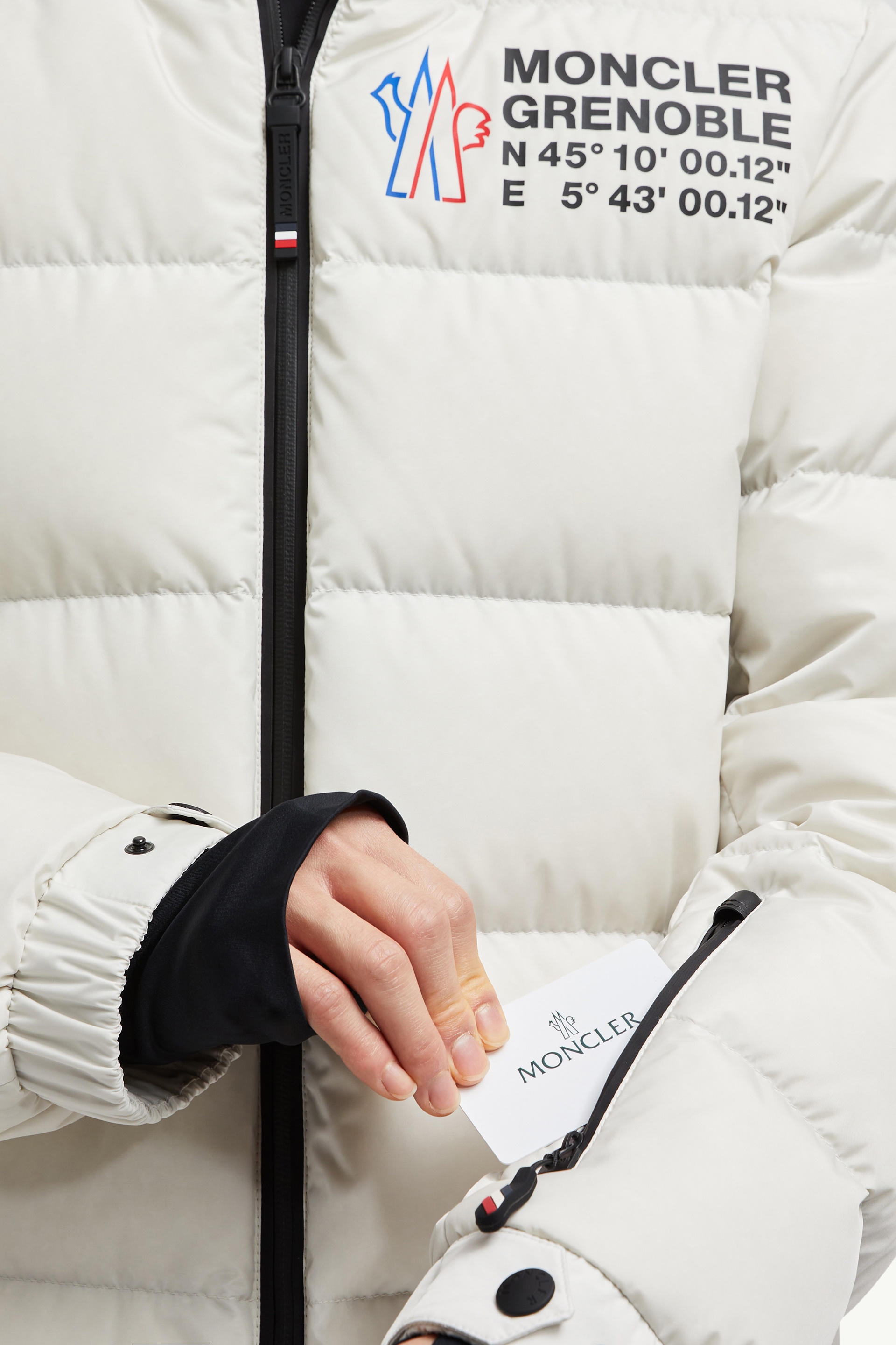 Isorno Hooded Down Ski Jacket Men White Moncler 7