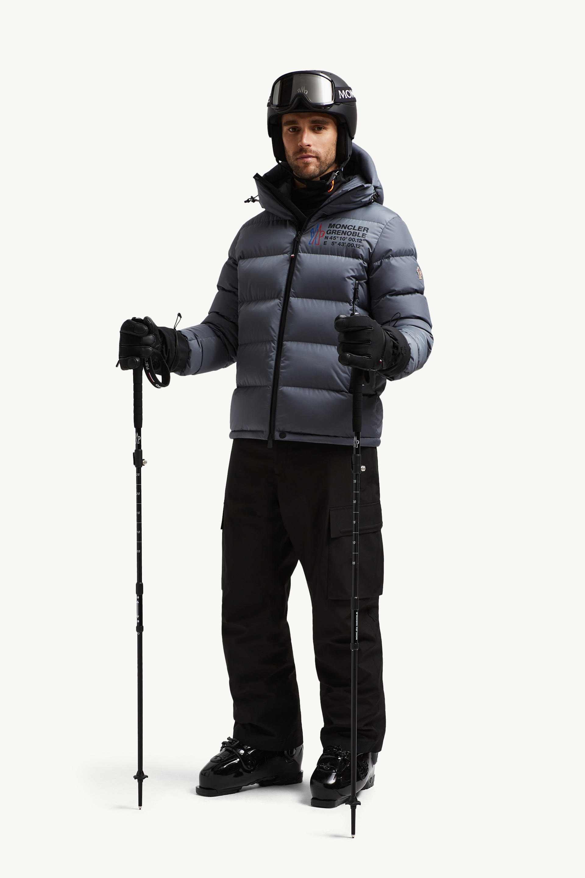 Isorno Hooded Down Ski Jacket Men Dark Gray Moncler 0