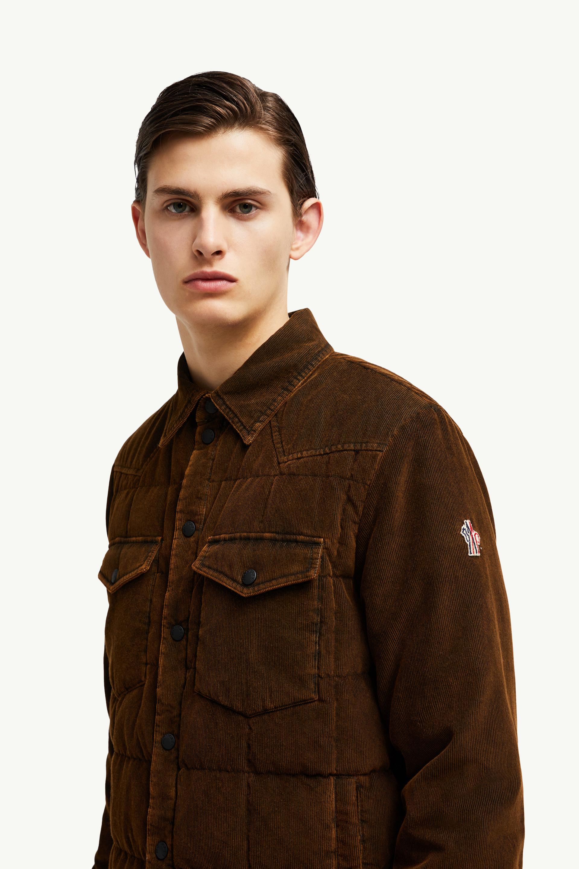 Gelt Corduroy Shirt Jacket Men Dusty Brown Moncler 1